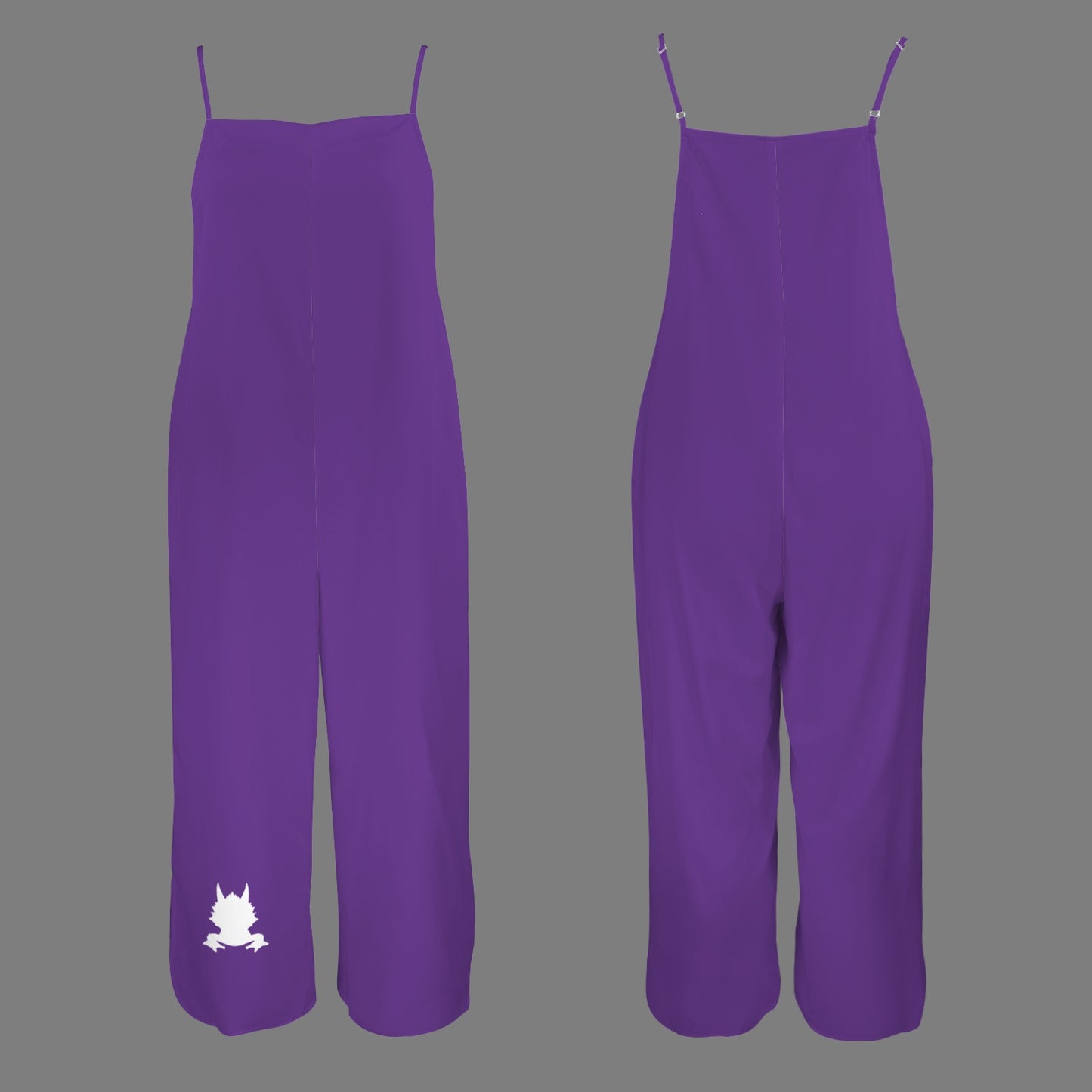 Horned Frog Wide Leg Jumpsuit, Purple