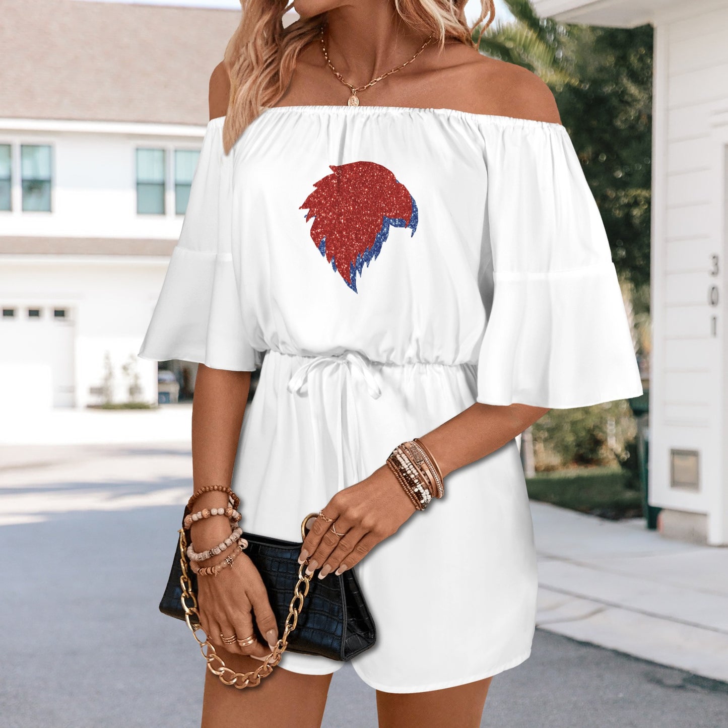 Glitter Jayhawk Romper