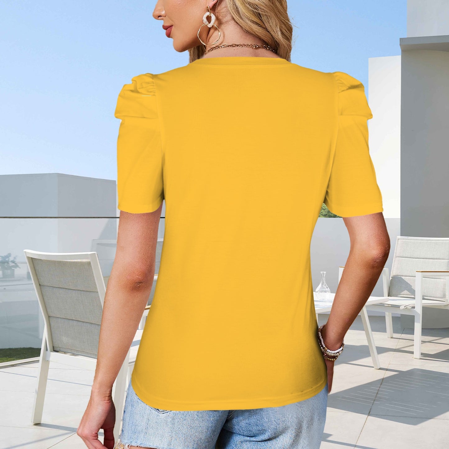 Waco Glitter Bear Top, Gold