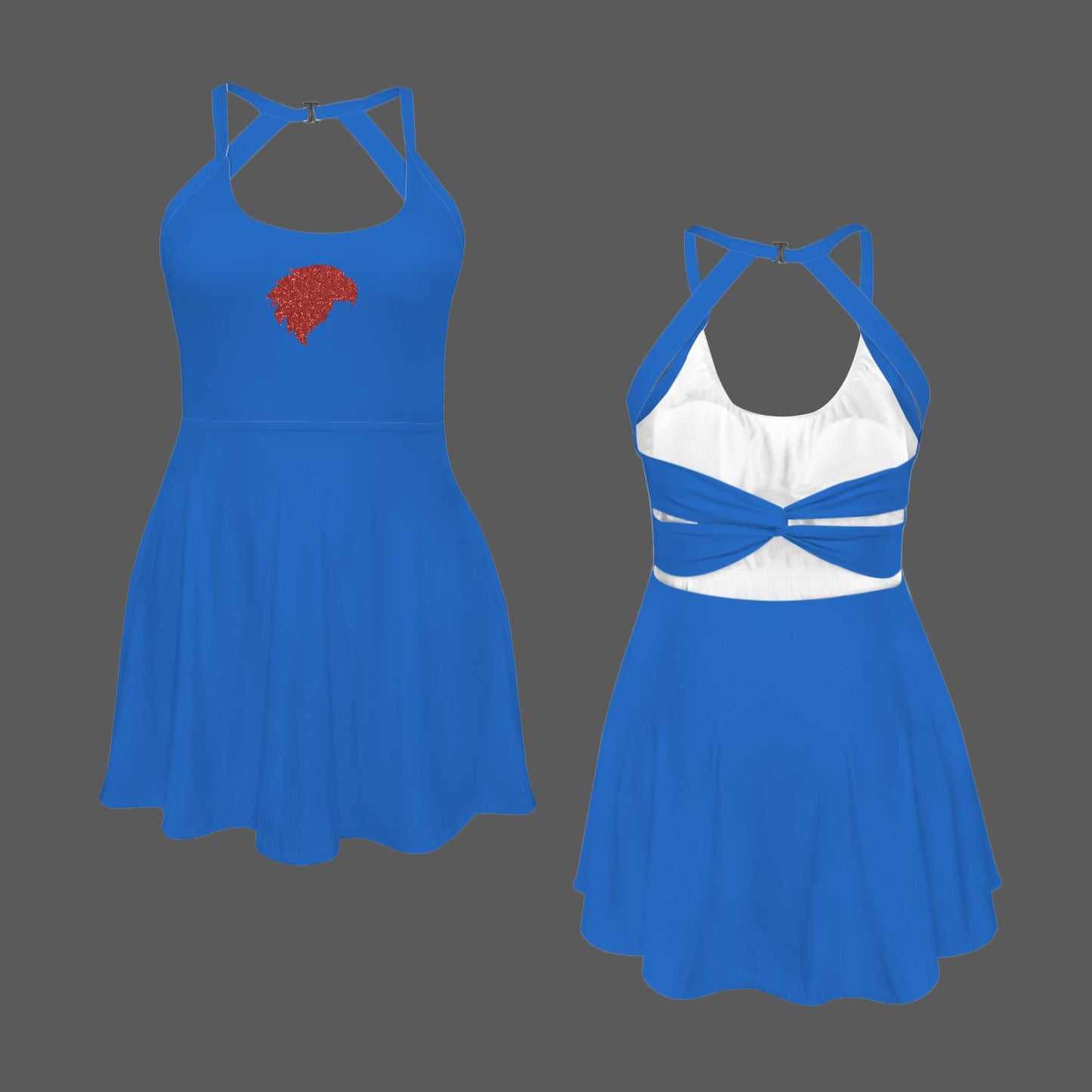 Glitter Jayhawk Active Dress, Blue