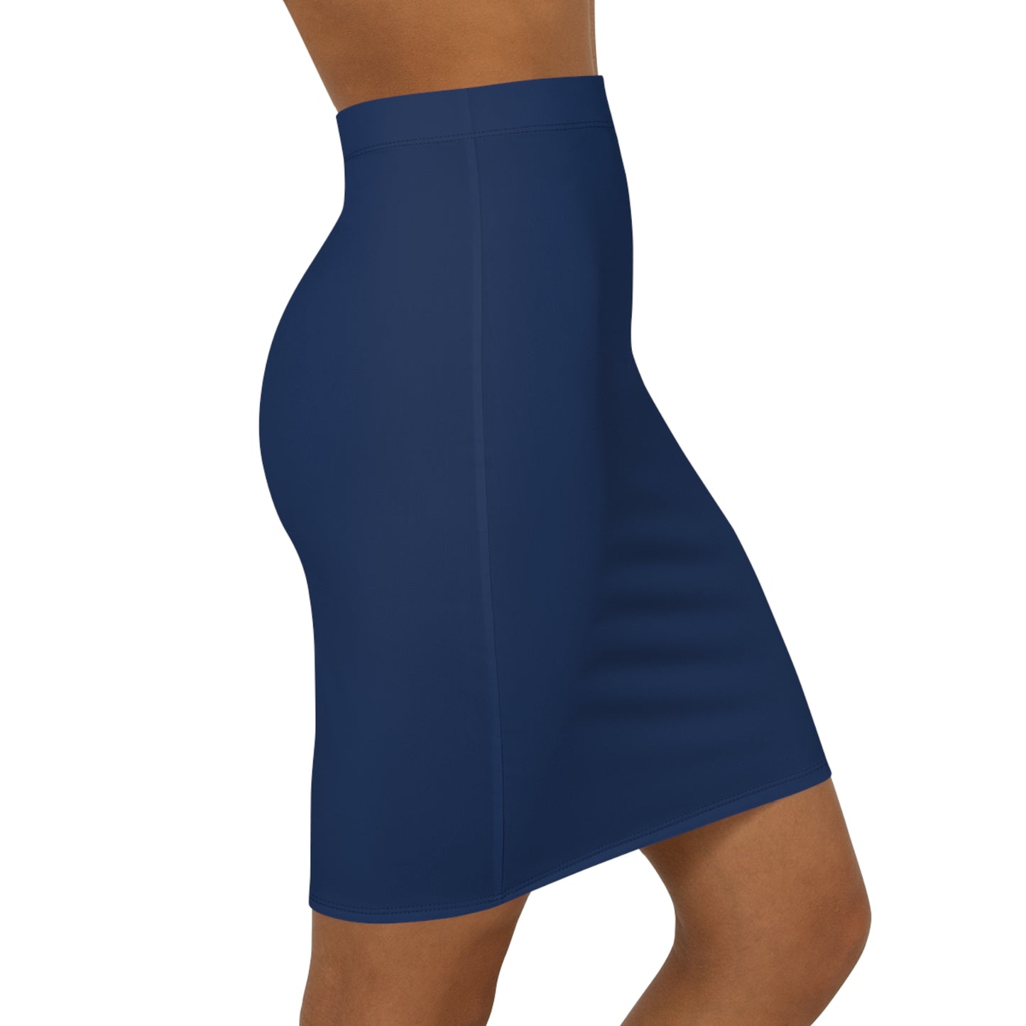 WV Blue Women's Mid-Waist Pencil Skirt