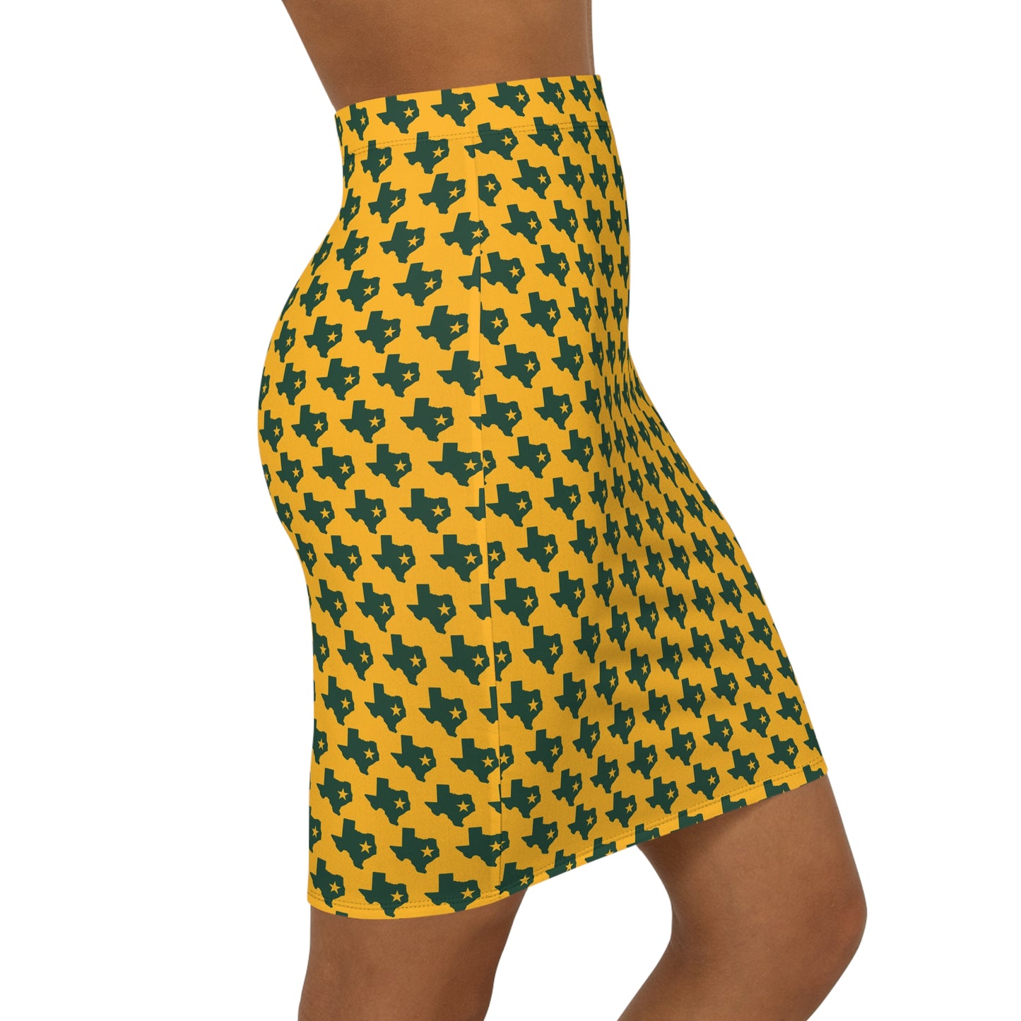 Waco Gold Print Women's Pencil Skirt