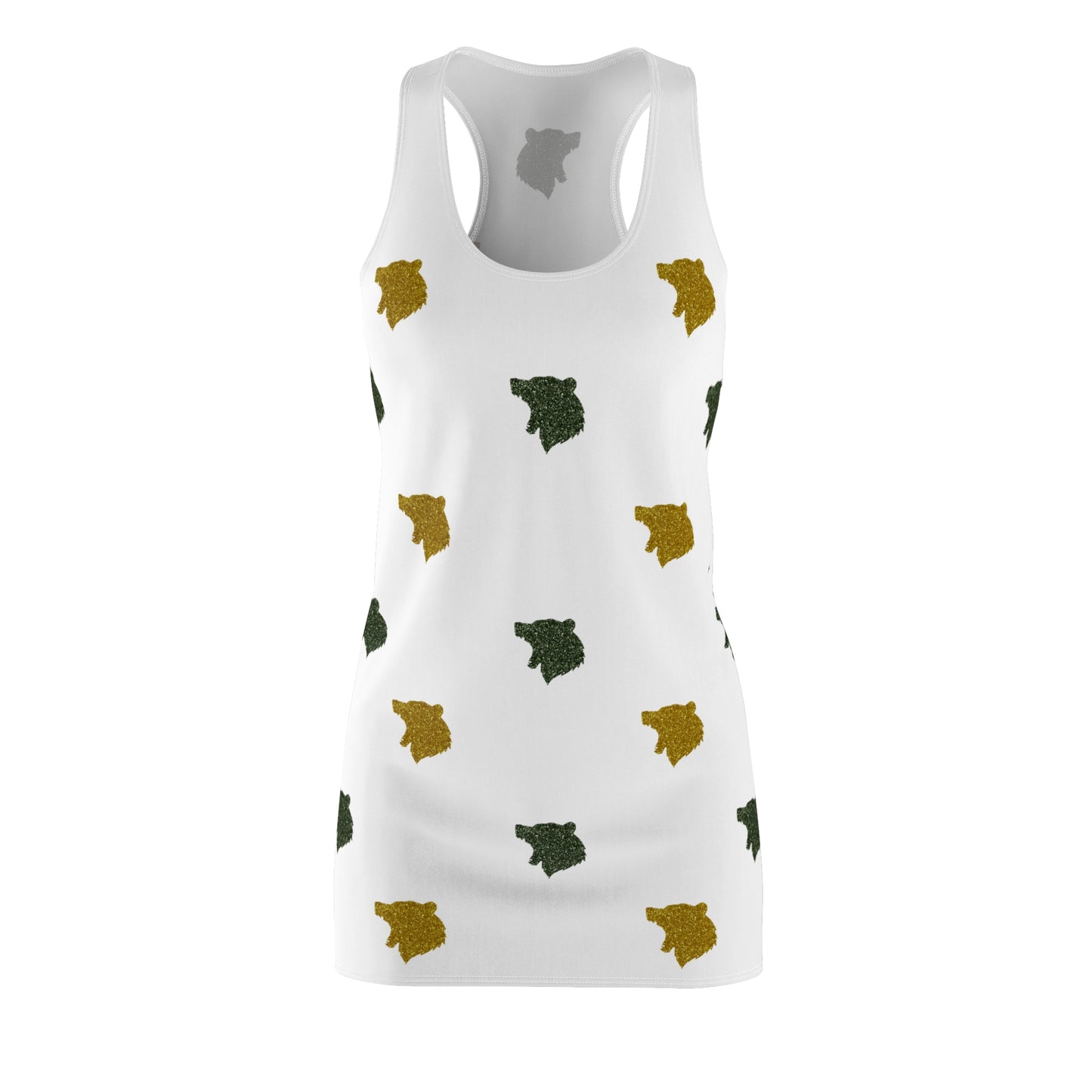 Waco Glitter Bear Print Racerback Dress