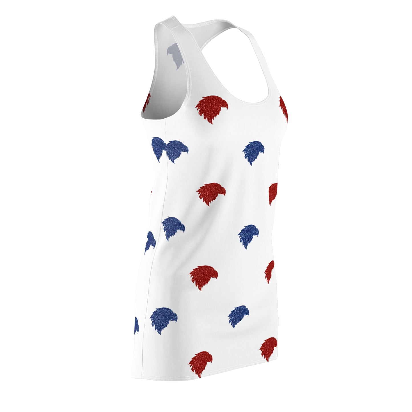 Glitter Jawhawk Print Women's Racerback Dress