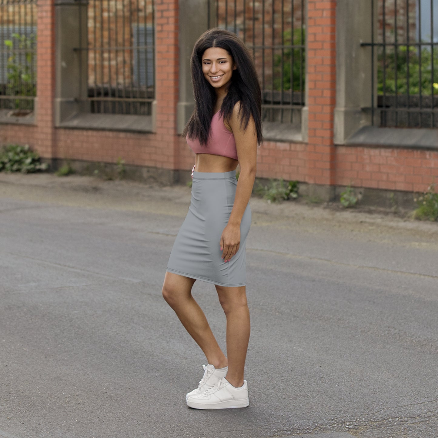 Fort Worth Gray Women's Pencil Skirt
