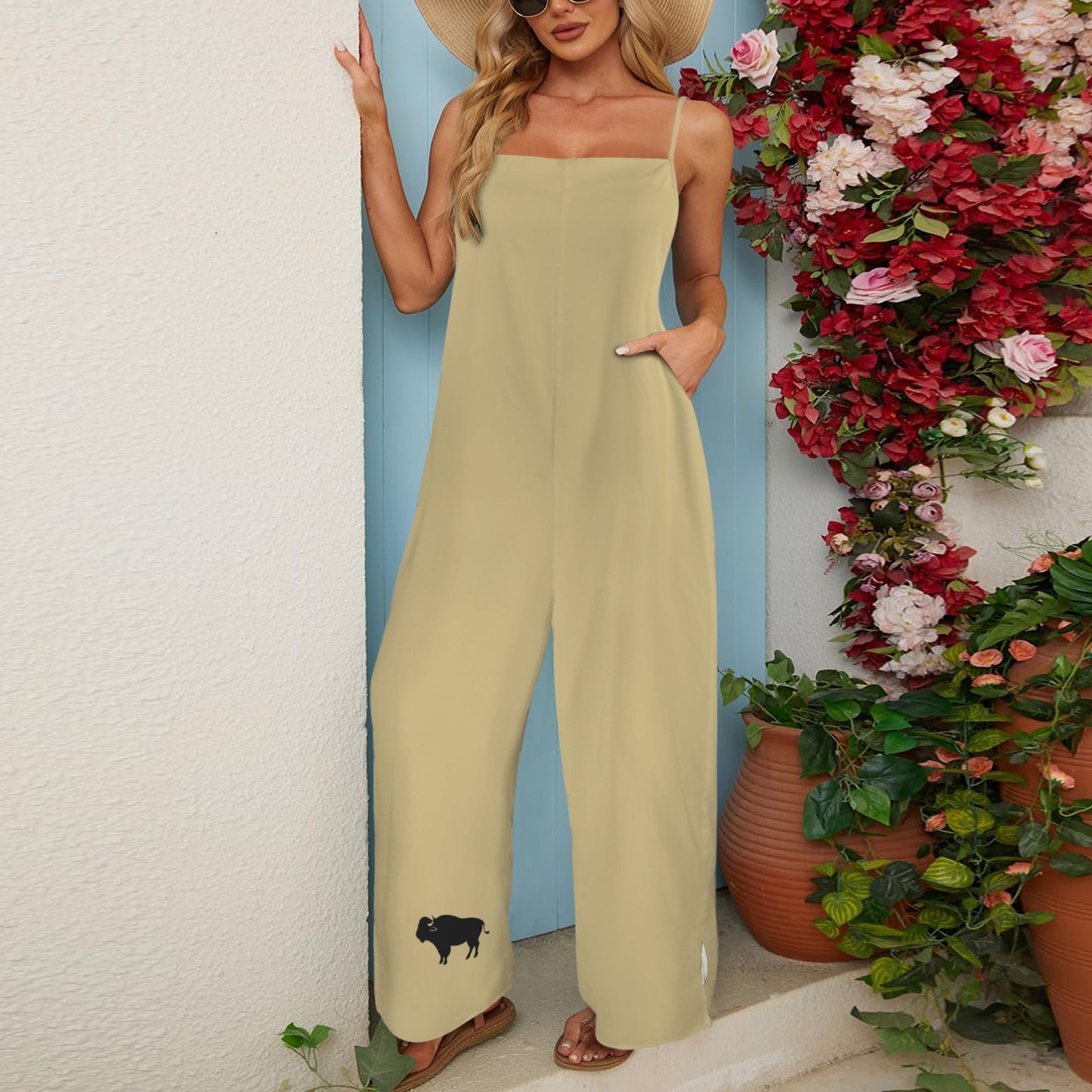 Buffalo Wide Leg Jumpsuit, Gold