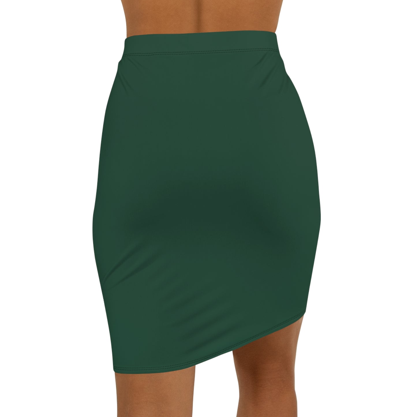 Waco Green Women's Mid-Waist Pencil Skirt