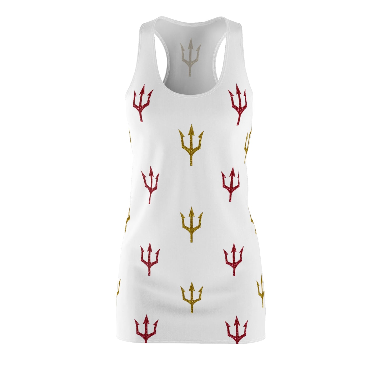Glitter Trident Print Women's Racerback Dress