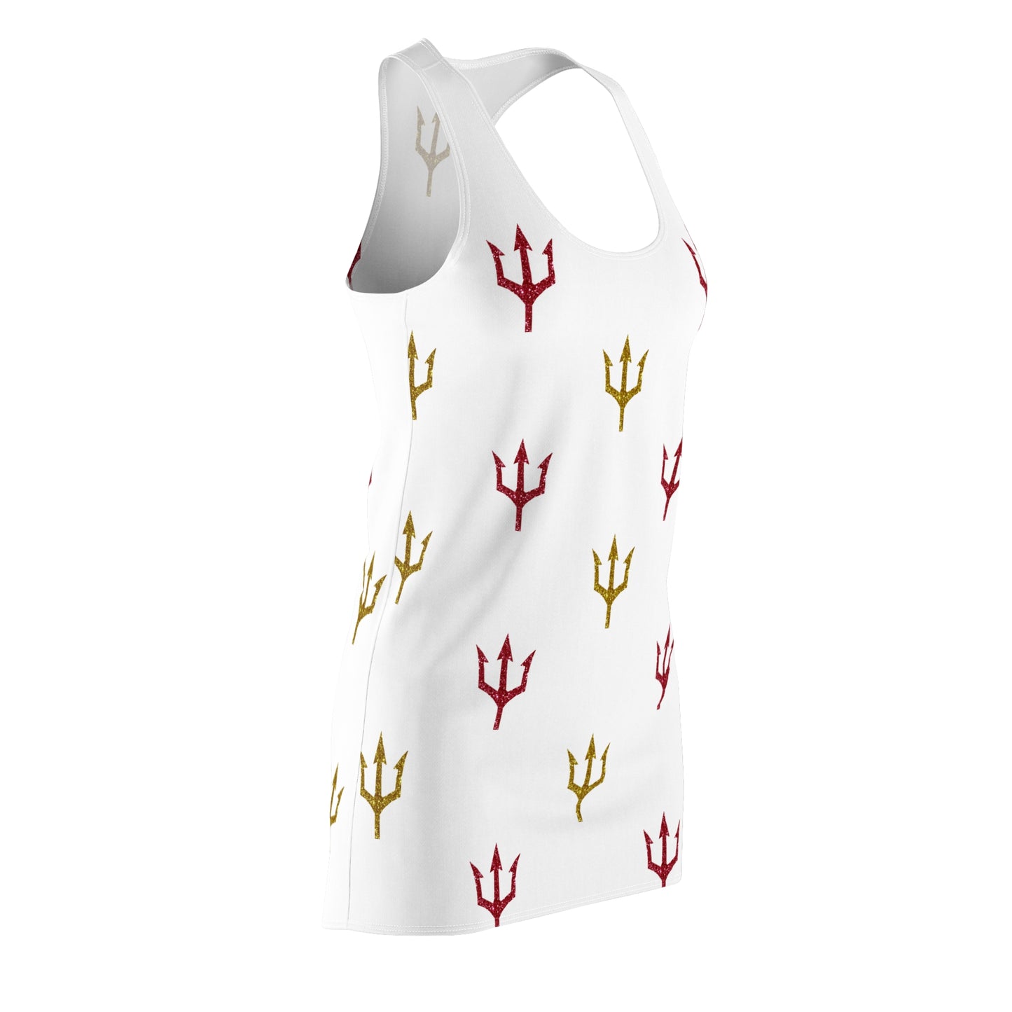 Glitter Trident Print Women's Racerback Dress