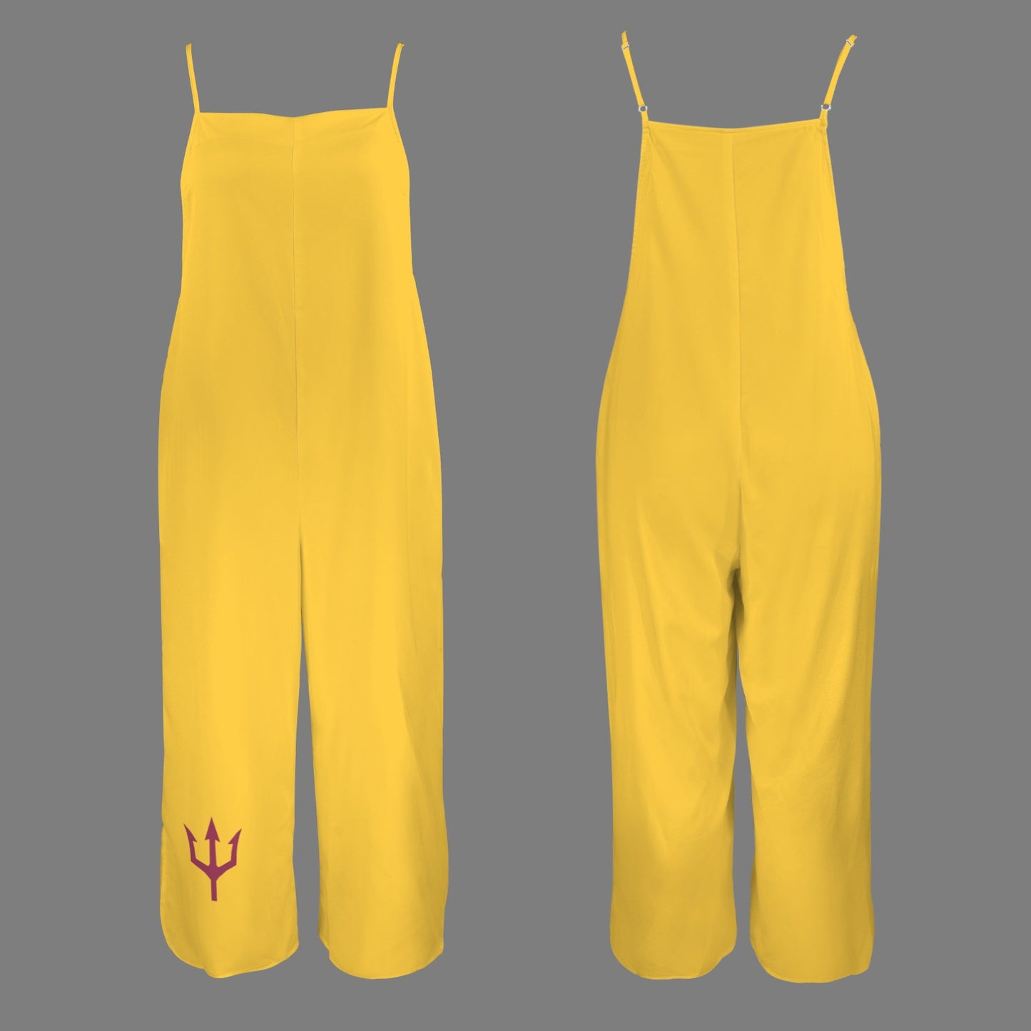 Trident Wide Leg Jumpsuit, Gold