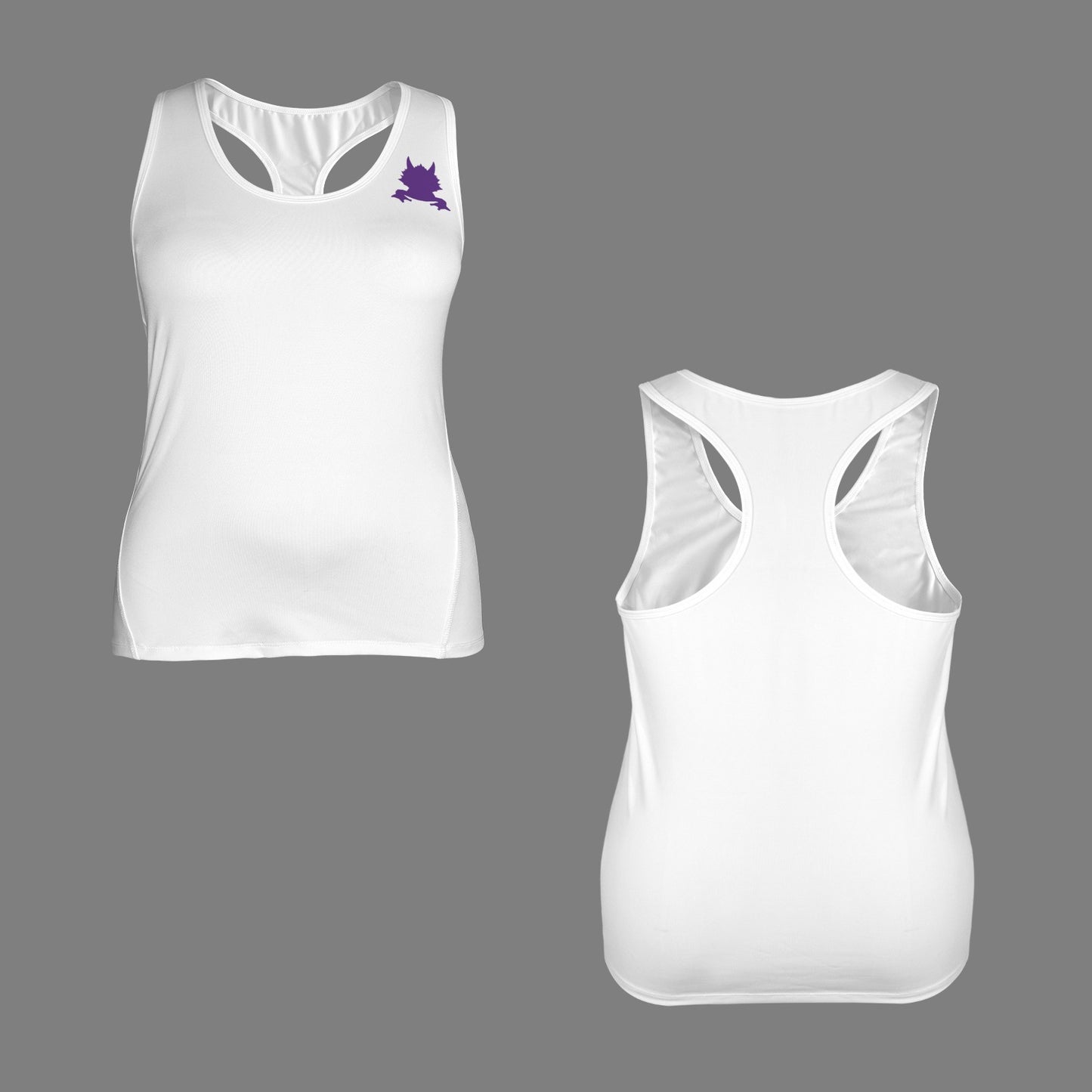 White Horned Frog Racerback Sports Top