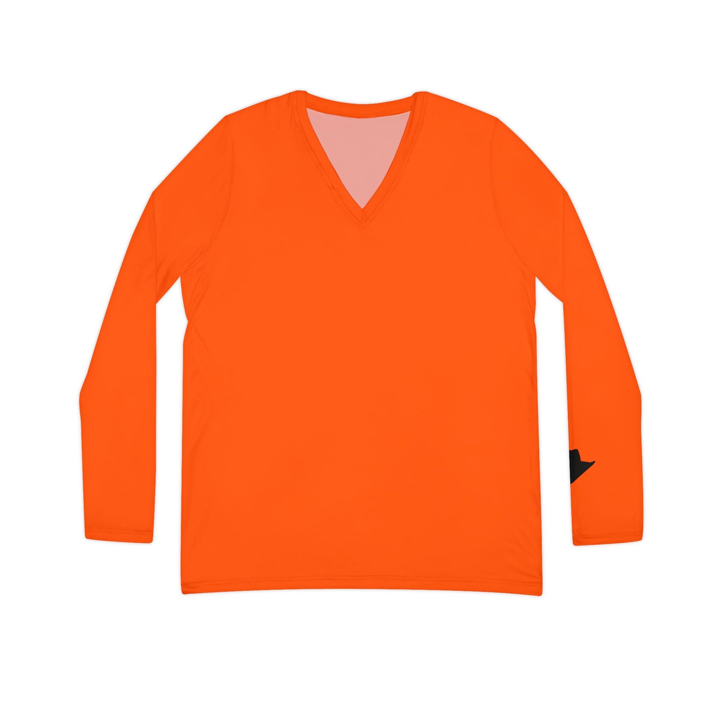 Cowgirl Women's Long Sleeve V-Neck Shirt, Orange