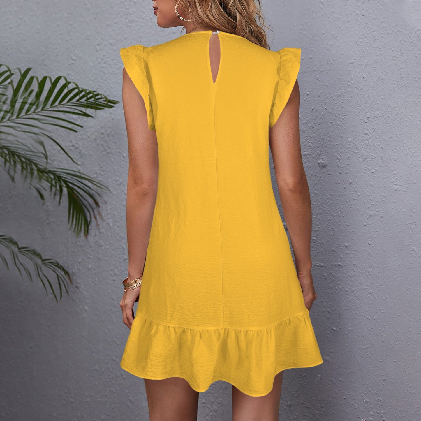 Flowy Waco Glitter Bear Dress, Gold