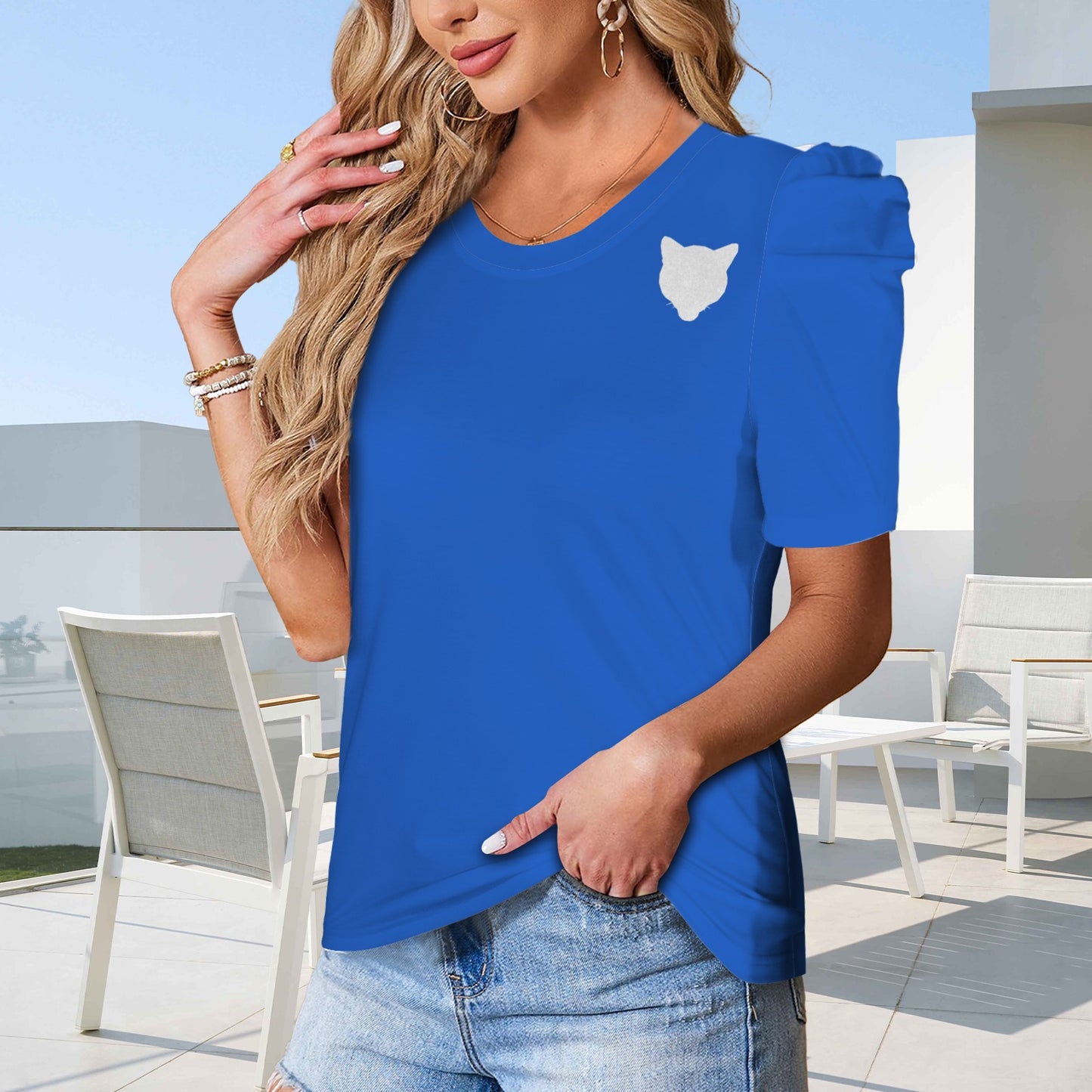 Provo Glitter Cougar Top, Blue