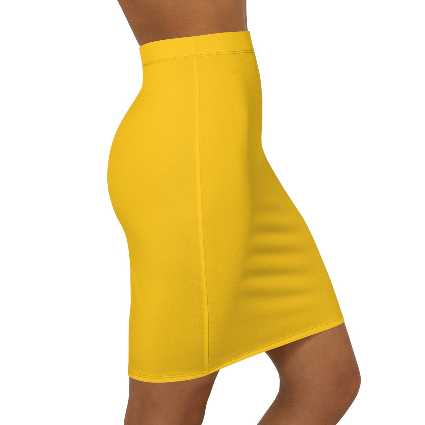 Florida Yellow Women's Mid-Waist Pencil Skirt