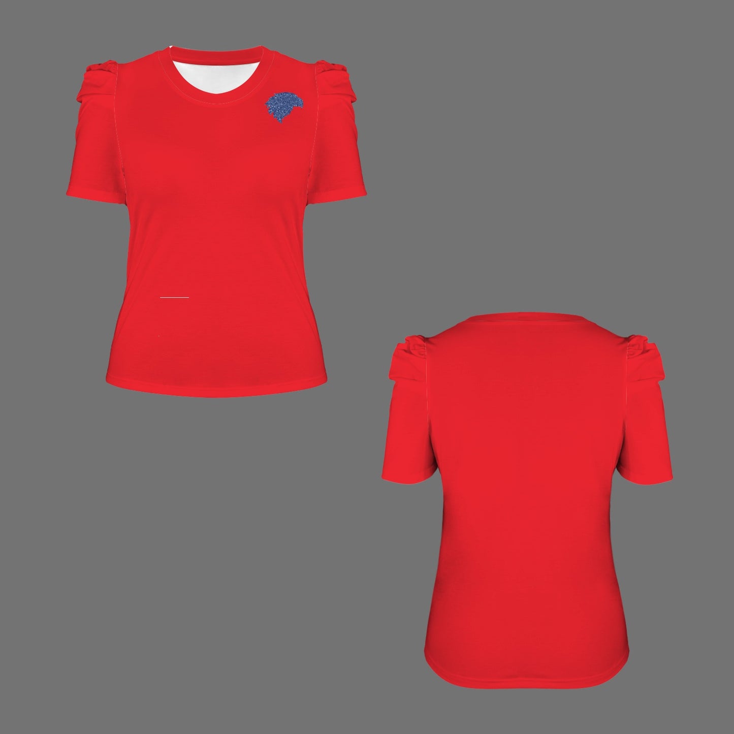 Glitter Jayhawk Top, Crimson