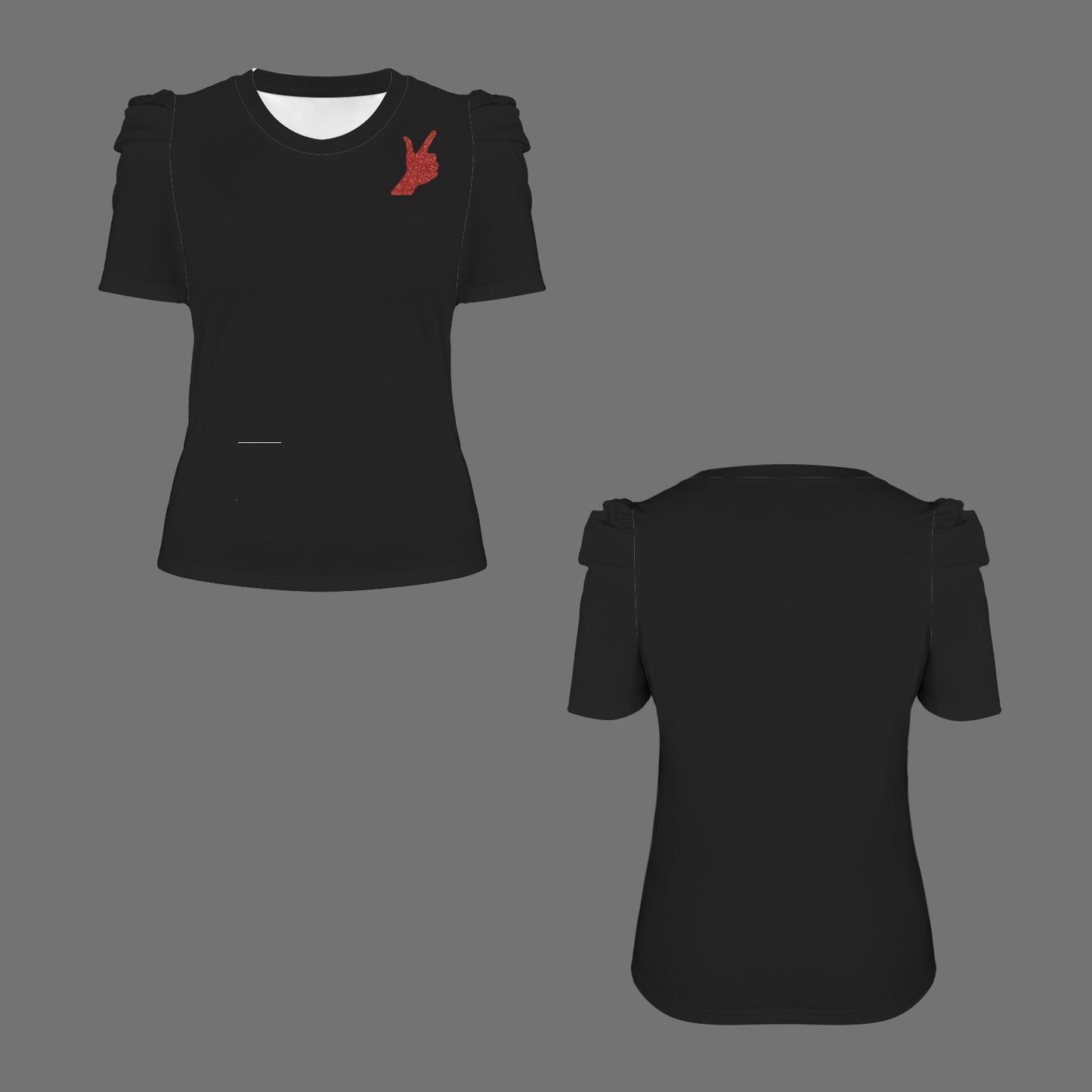 Glitter Guns Up Top, Black