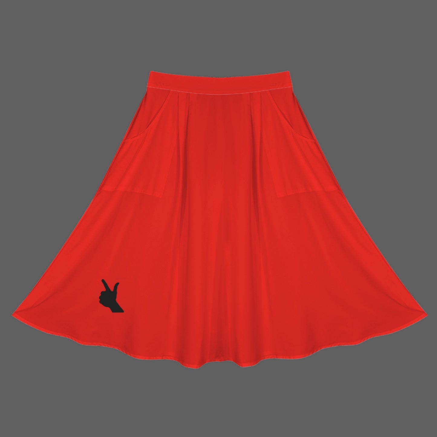 Guns Up Maxi Skirt, Scarlet
