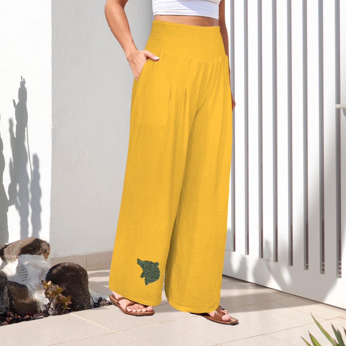 Waco Glitter Bear Pants, Gold