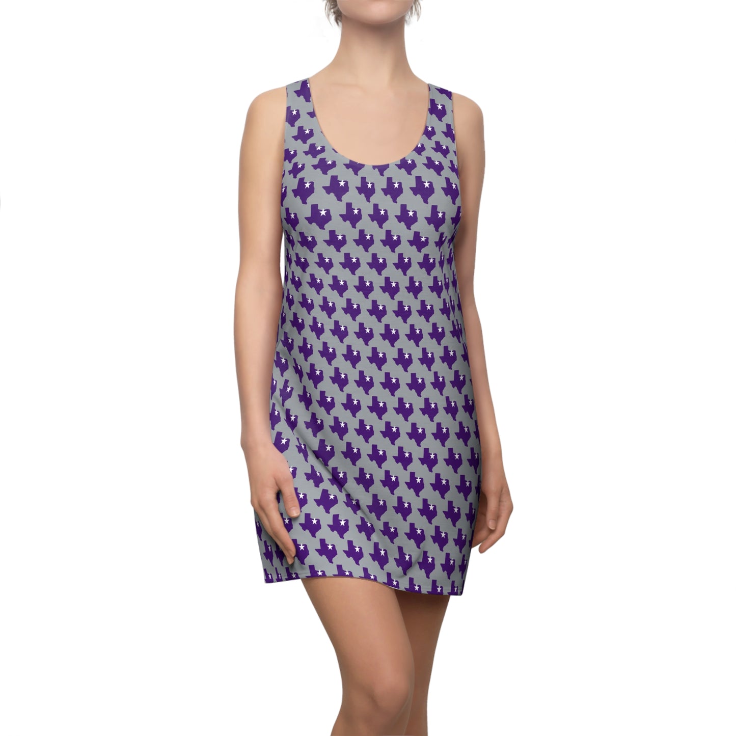 TX Gray Print Racerback Dress