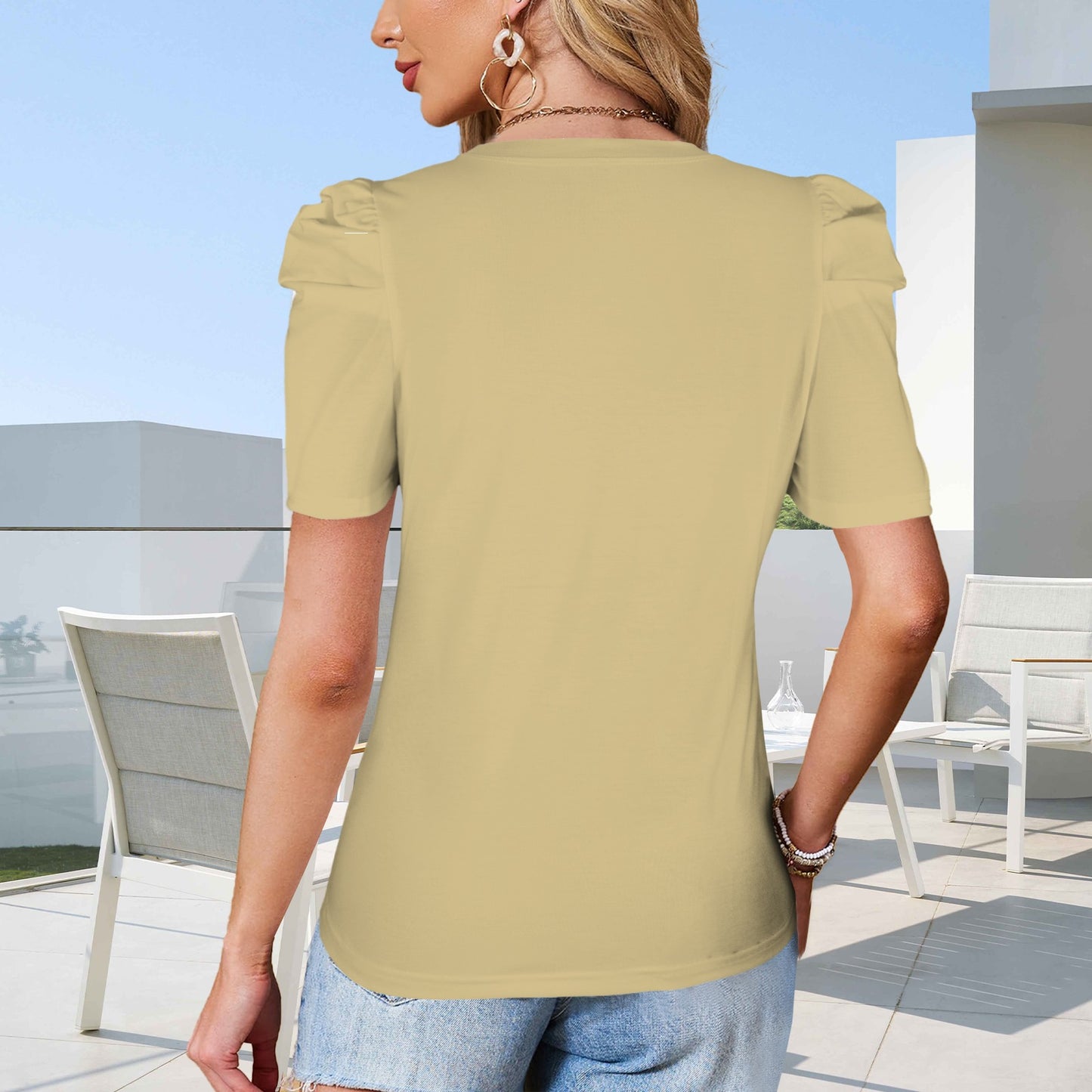 Glitter Buffalo Top, Gold