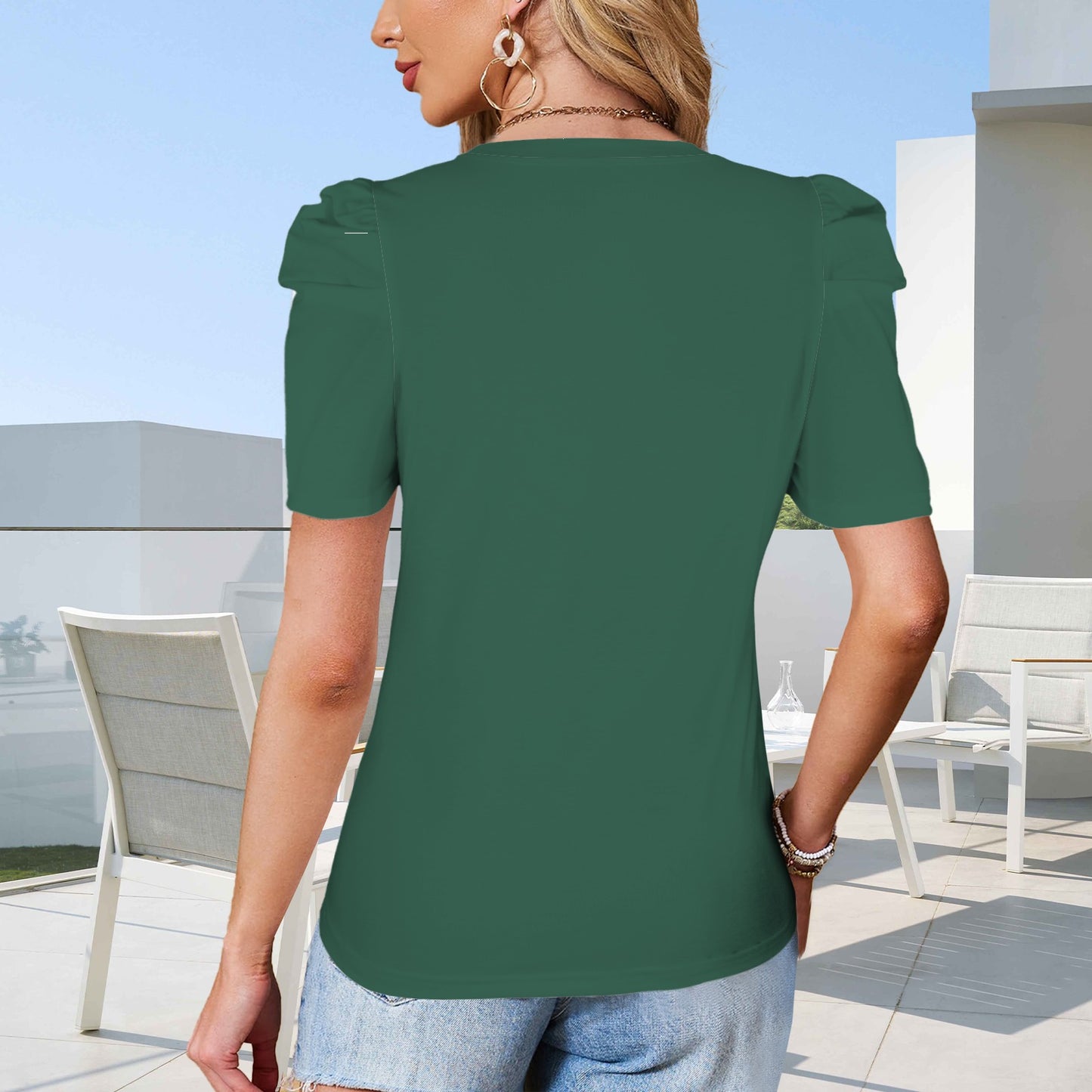 Waco Glitter Bear Top, Green