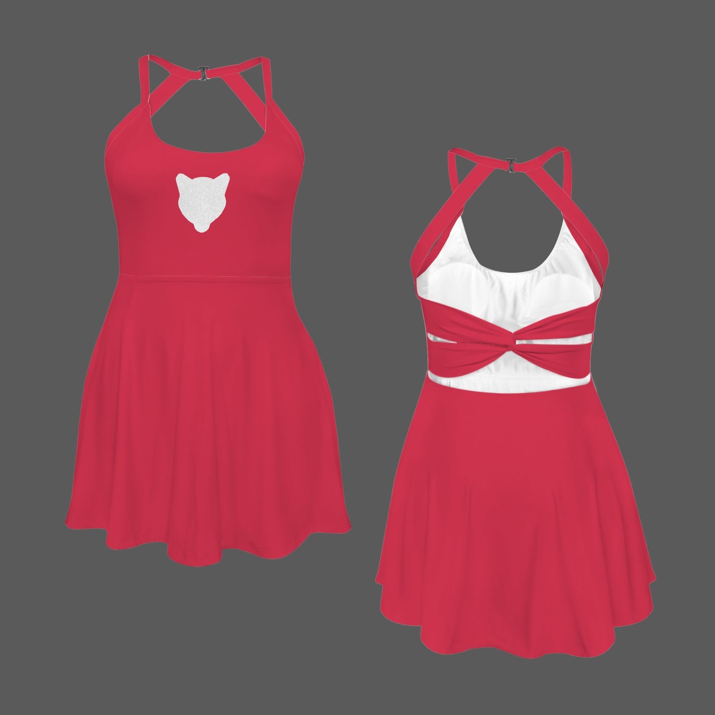 Houston Glitter Cougar Active Dress, Red