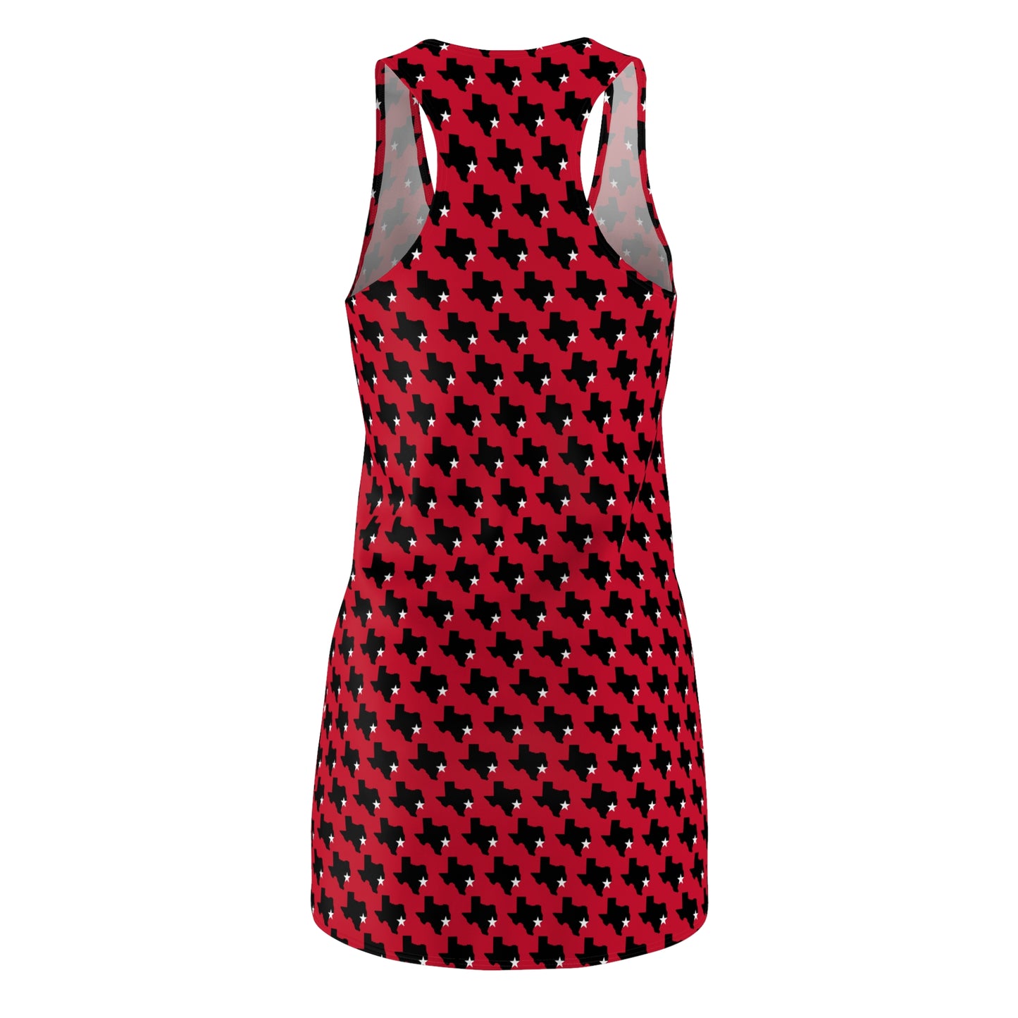 TX Red Print Women's Racerback Dress