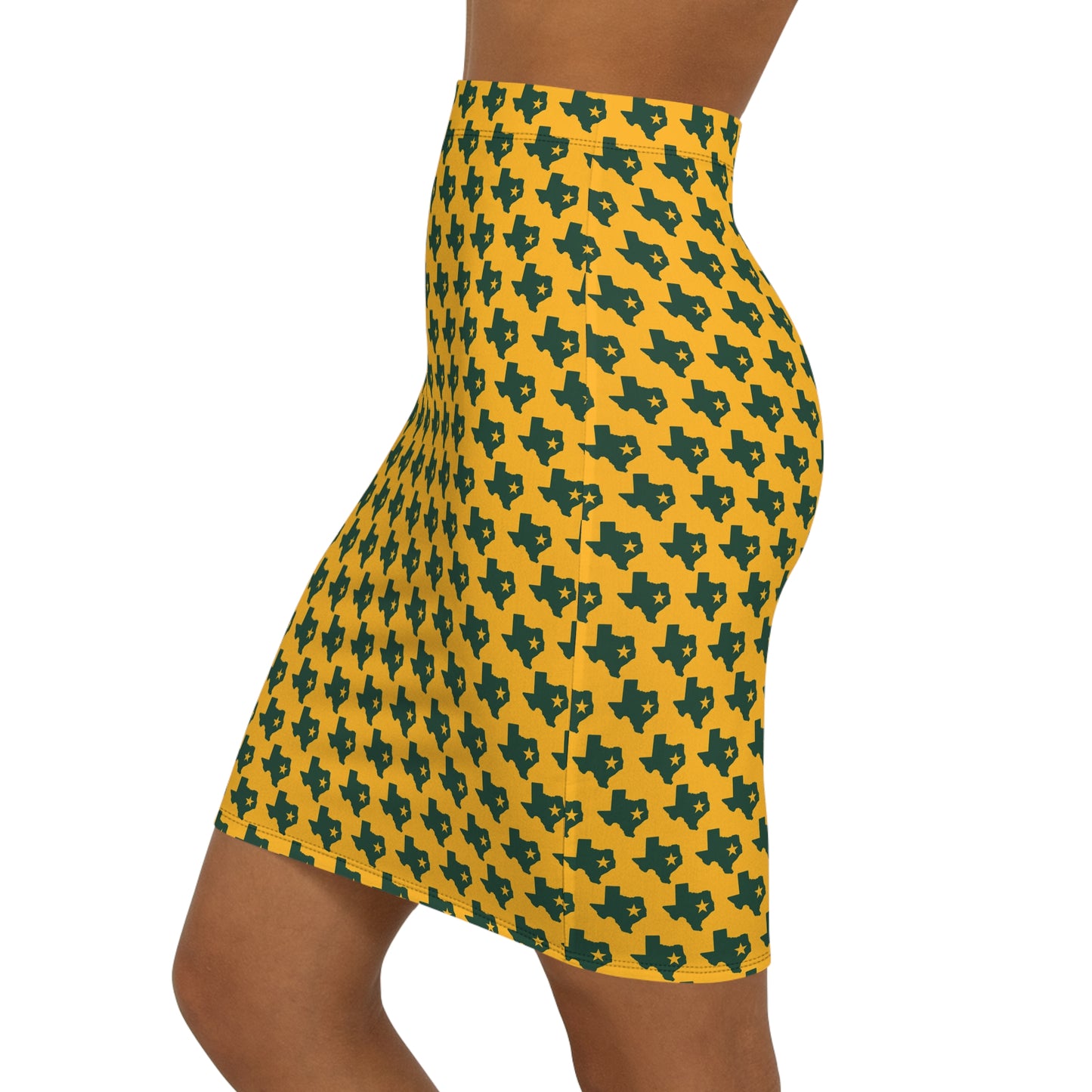 Waco Gold Print Women's Pencil Skirt