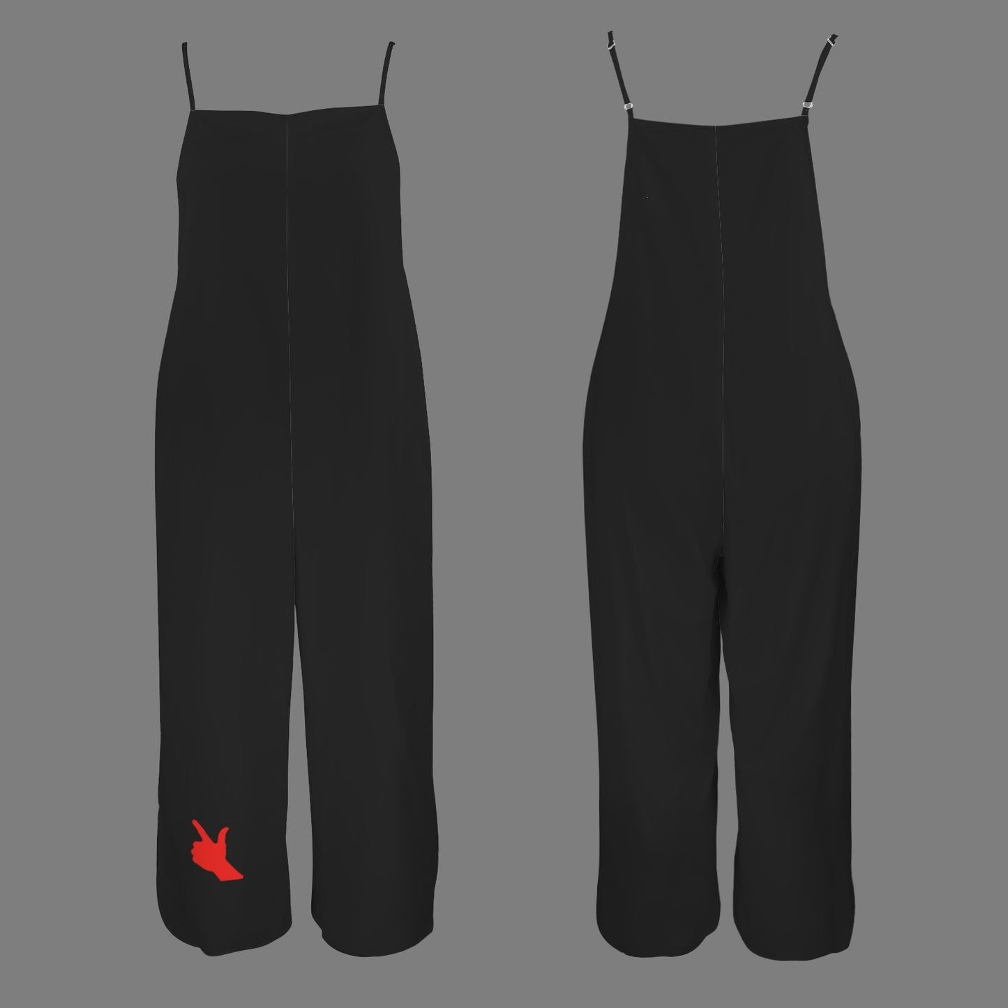 Guns Up Wide Leg Jumpsuit, Black