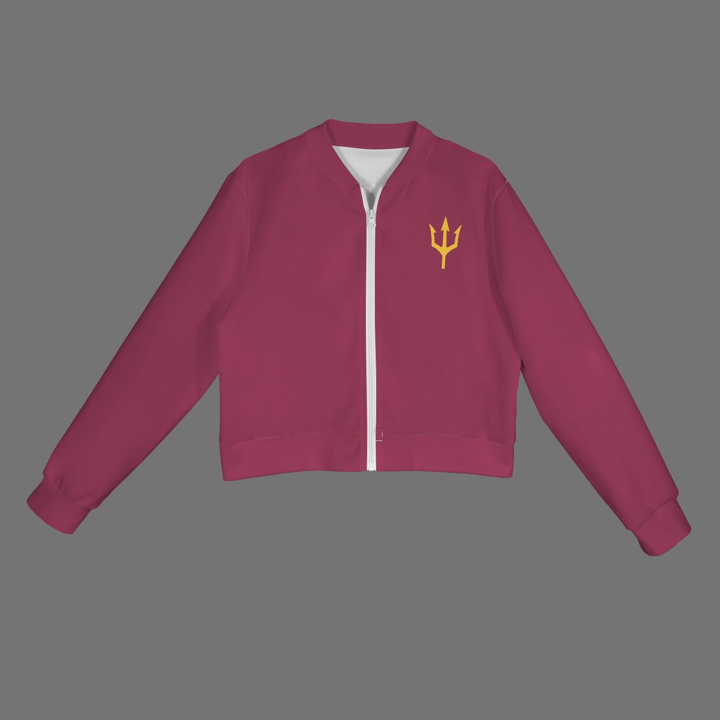 Maroon Trident Bomber Jacket