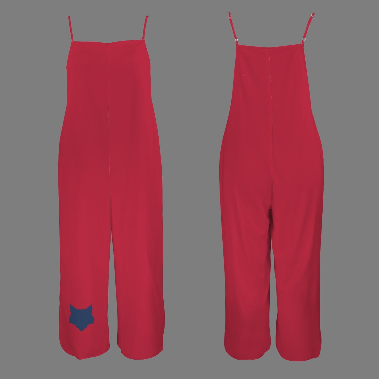 Wildcat Wide Leg Jumpsuit, Red
