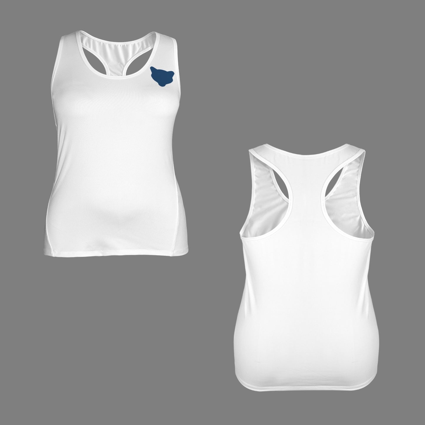 White Cougar Racerback Sports Top