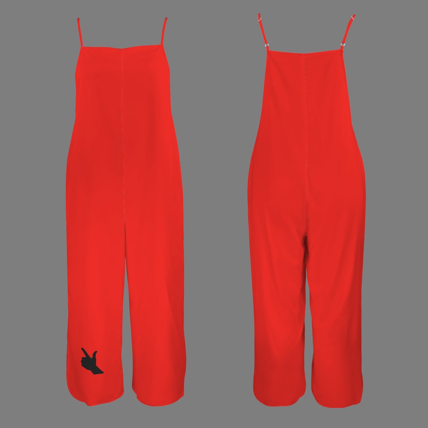 Guns Up Wide Leg Jumpsuit, Scarlet