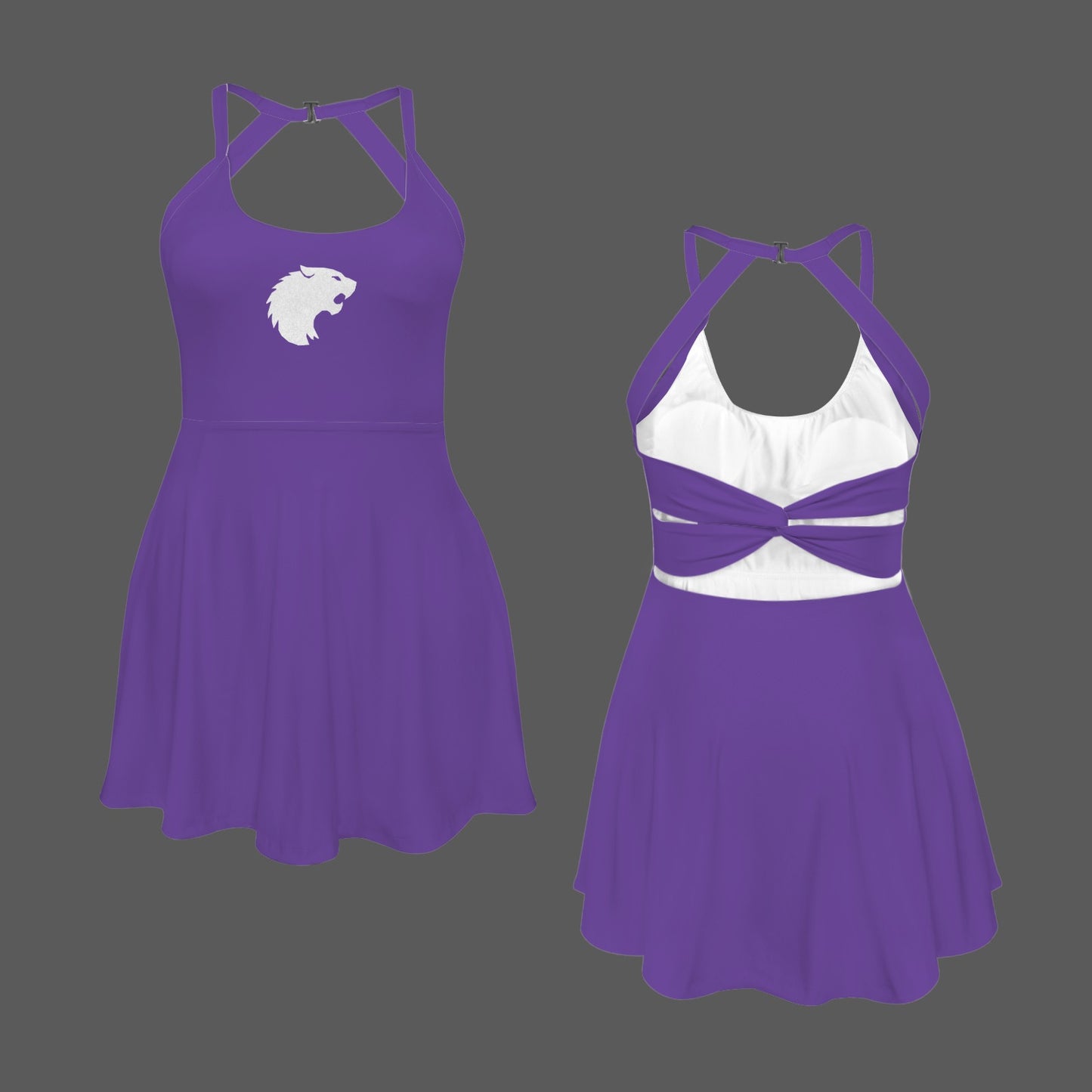 Manhattan Glitter Wildcat Active Dress, Purple