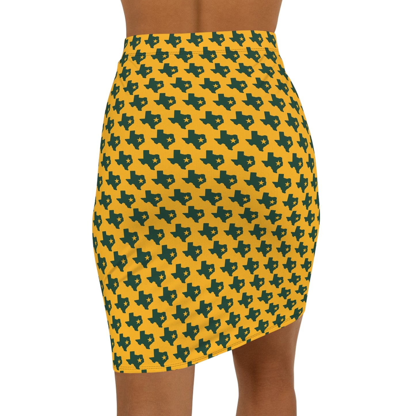 Waco Gold Print Women's Pencil Skirt
