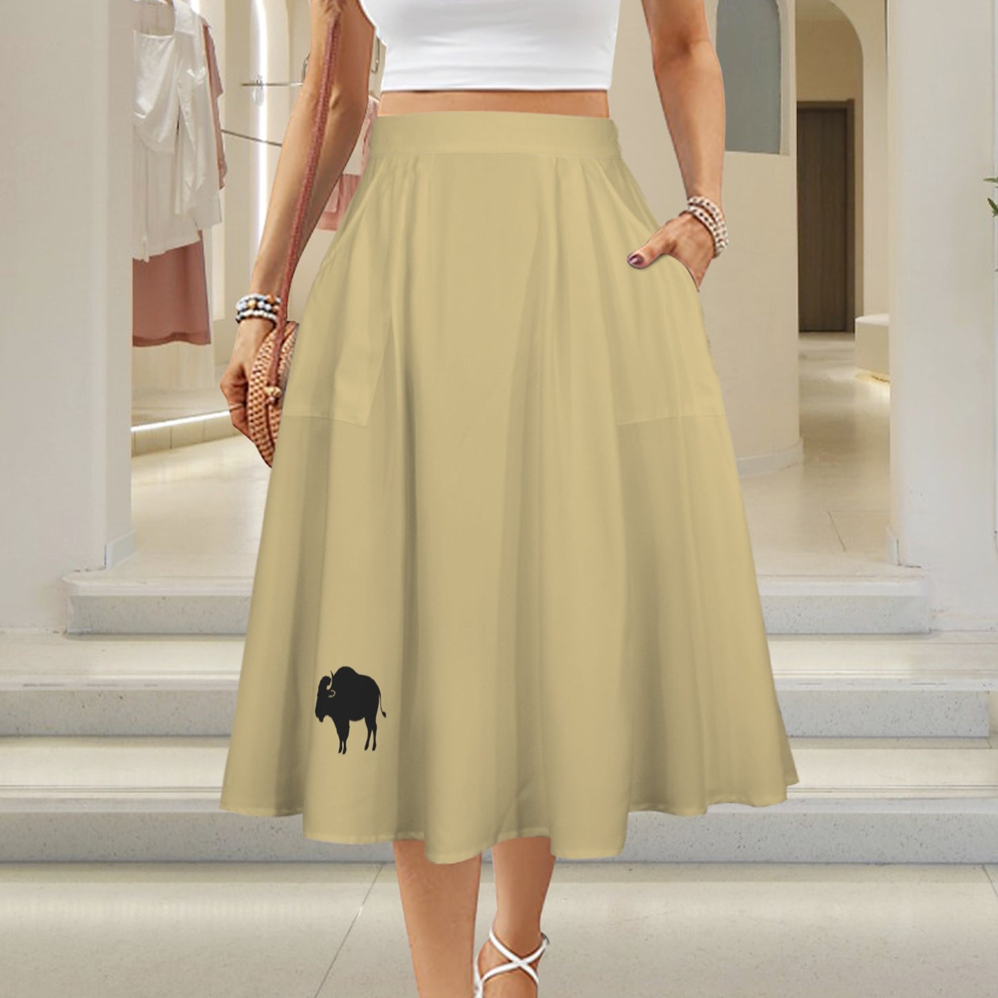 Buffalo Maxi Skirt, Gold