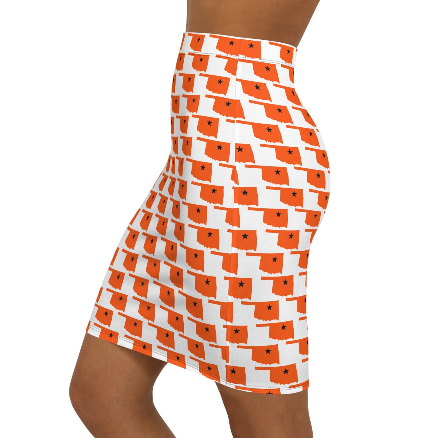 Stillwater White Print Women's Pencil Skirt