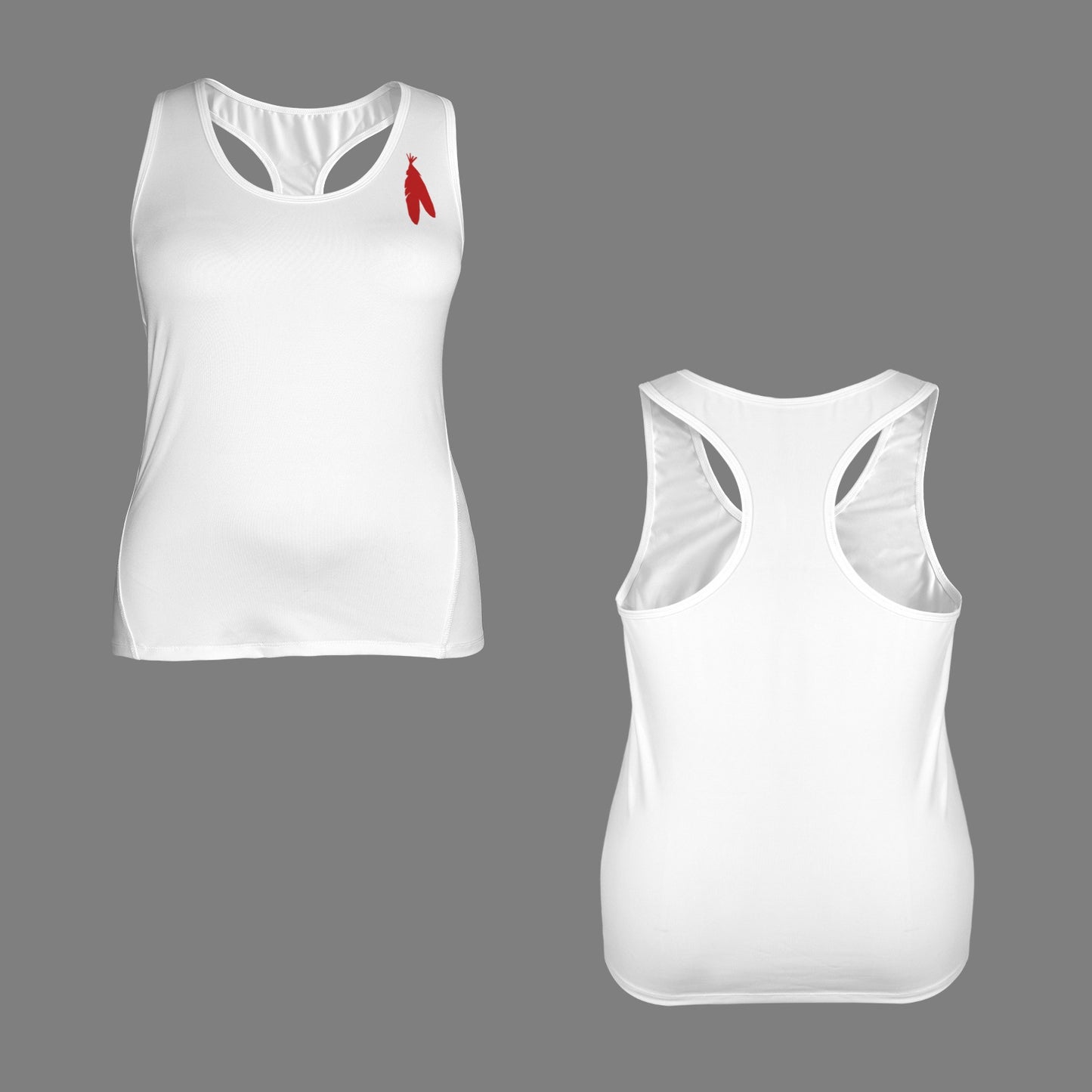 White Feather Racerback Sports Top