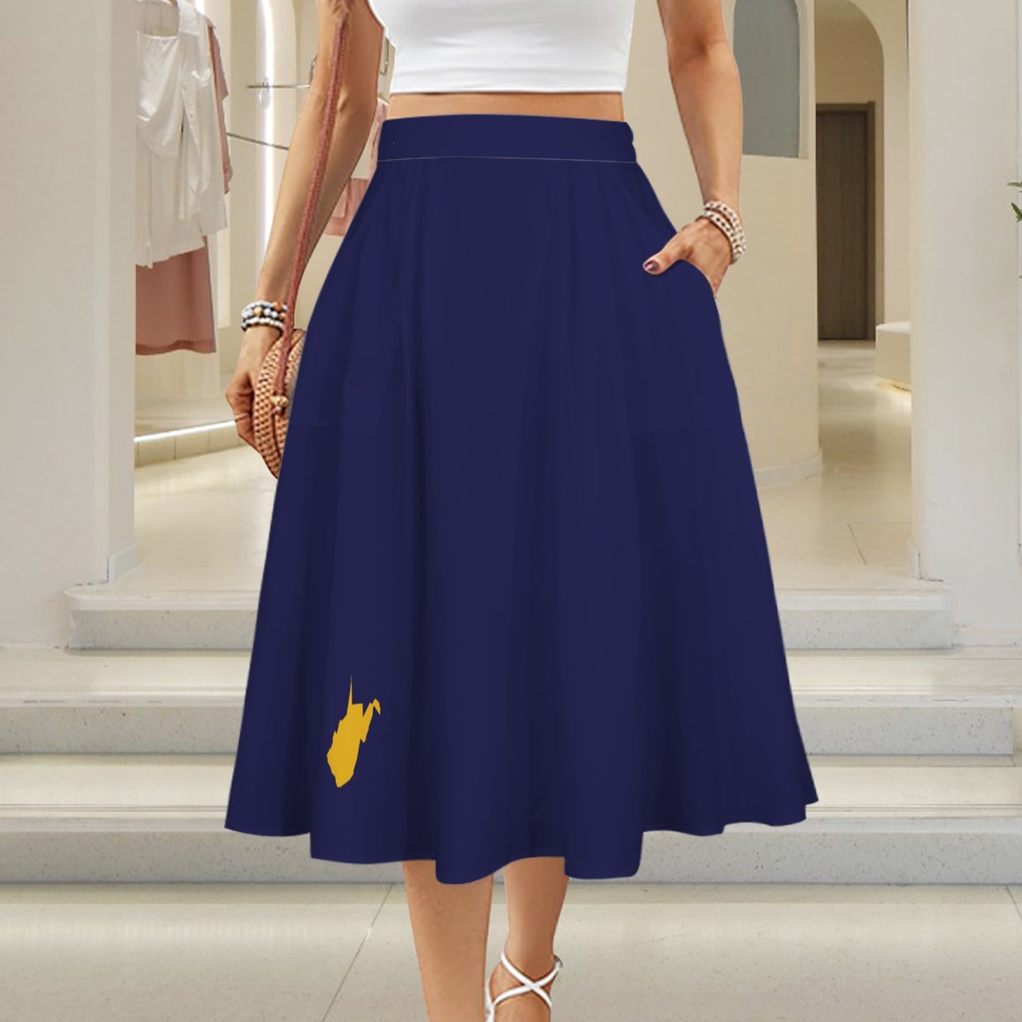 WV Maxi Skirt, Blue