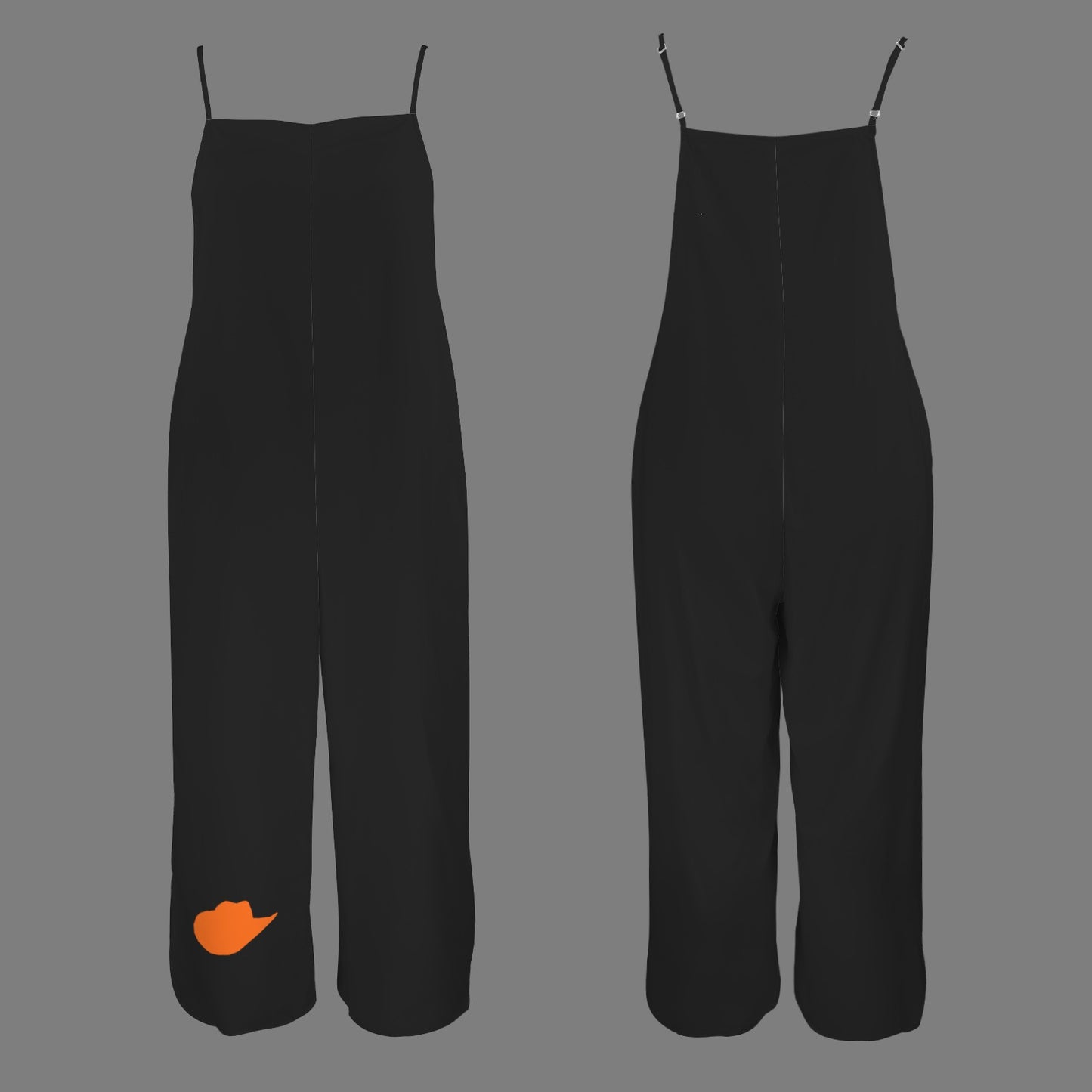 Cowgirl Wide Leg Jumpsuit. Black