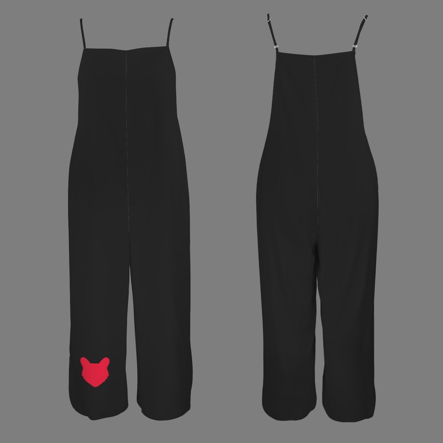 Bearcat Wide Leg Jumpsuit, Black