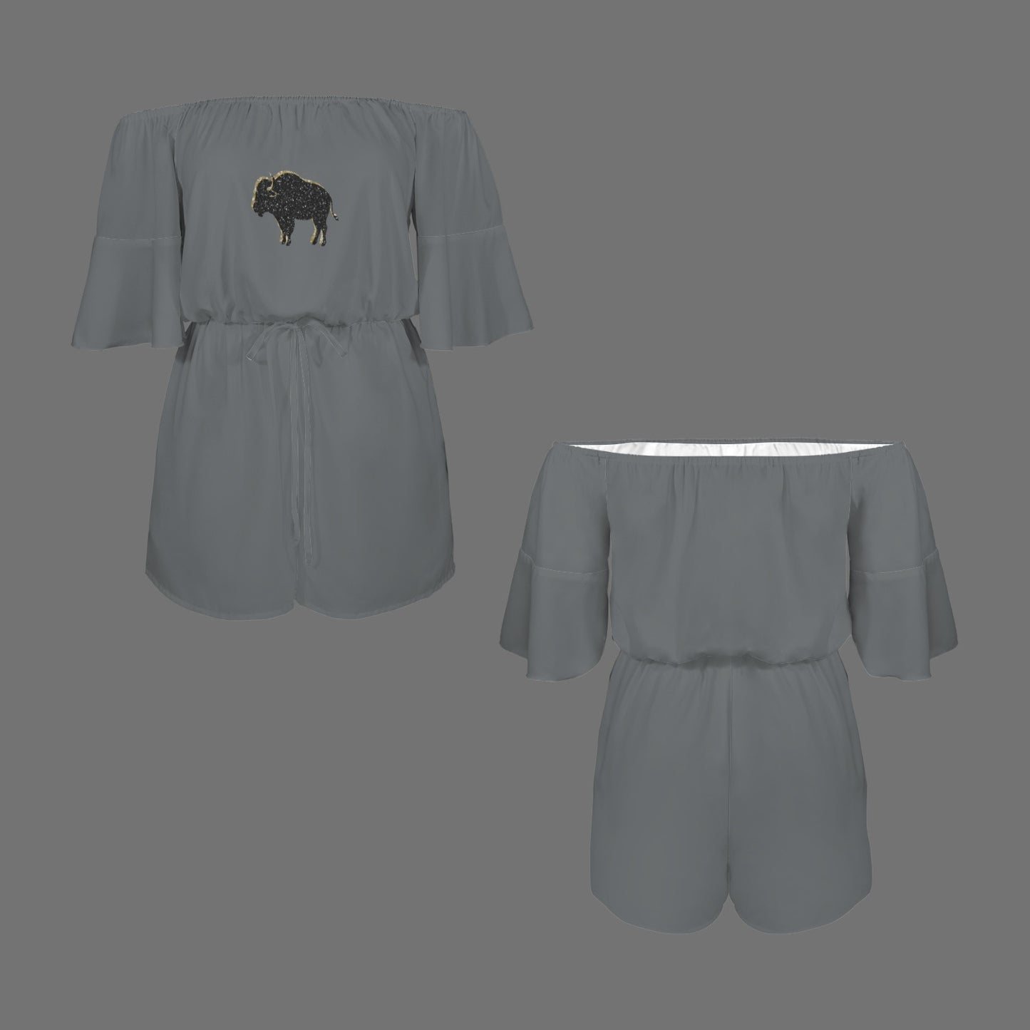 Glitter Buffalo Romper