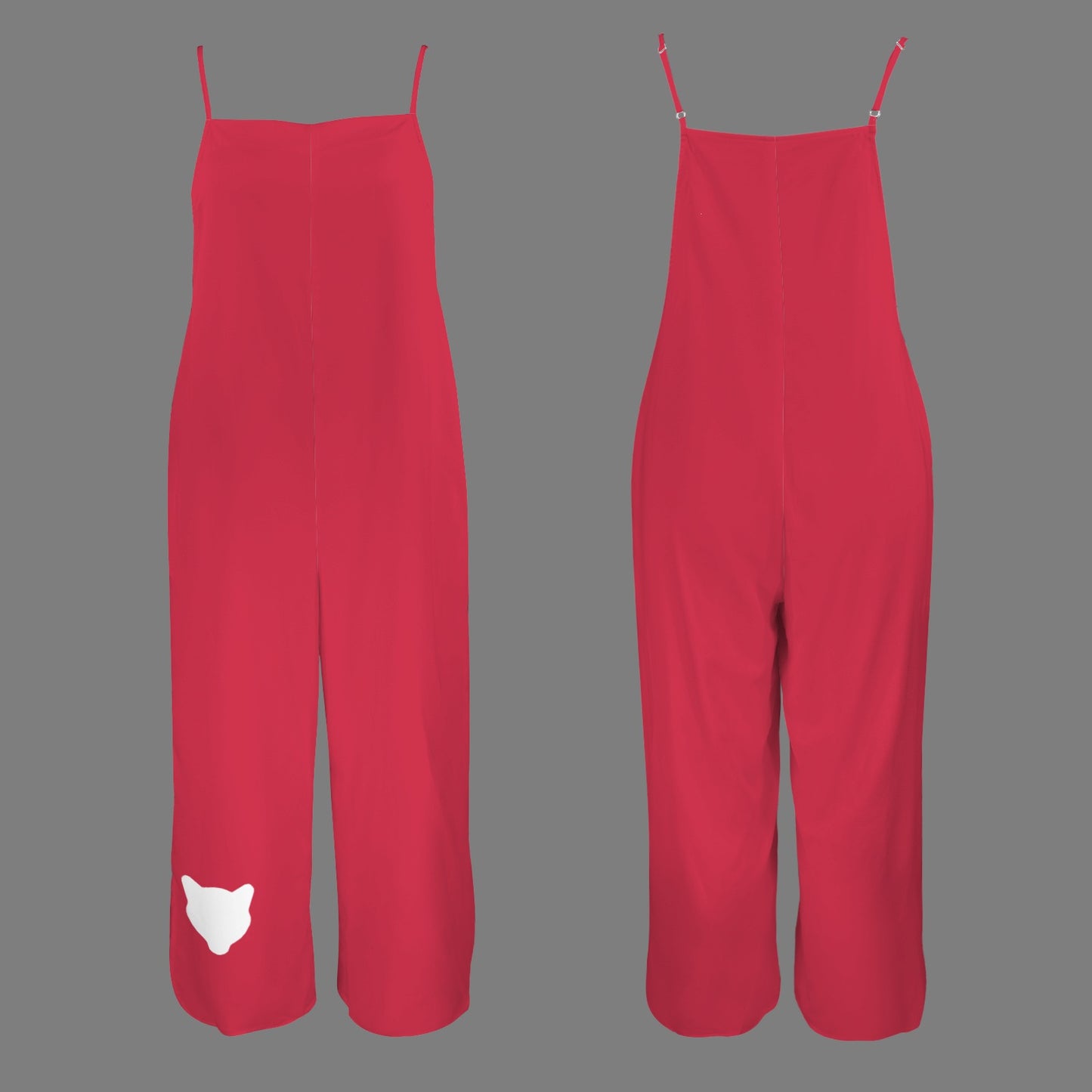 Cougar Wide Leg Jumpsuit, Red