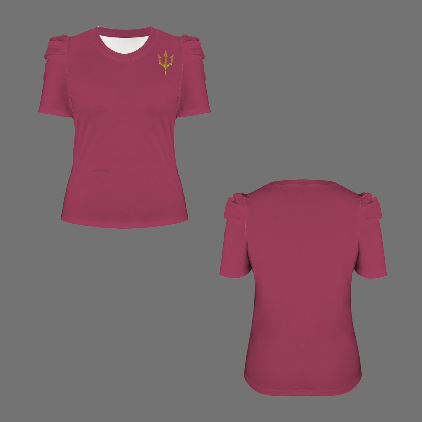 Glitter Trident Top, Maroon