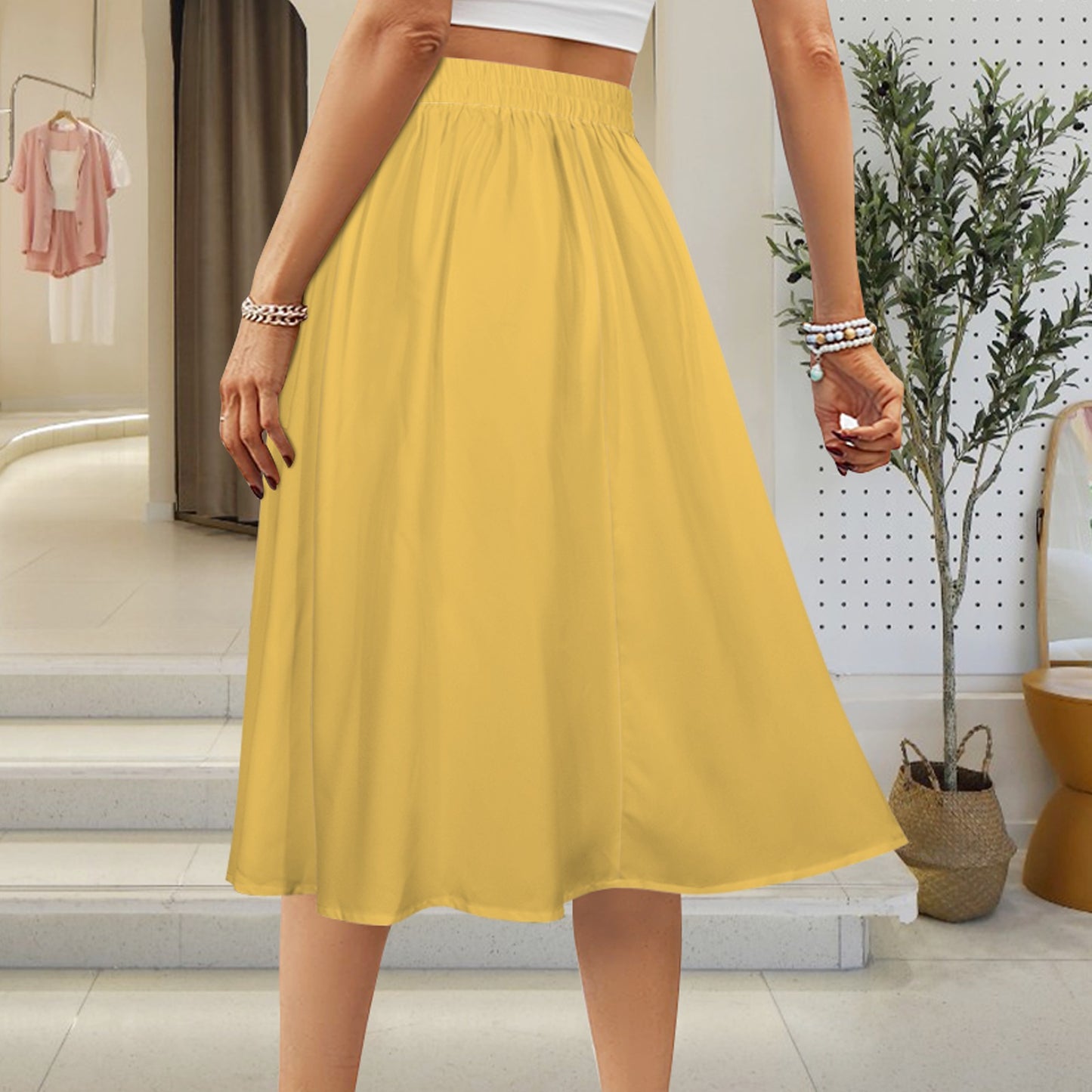 Cyclone Maxi Skirt, Gold