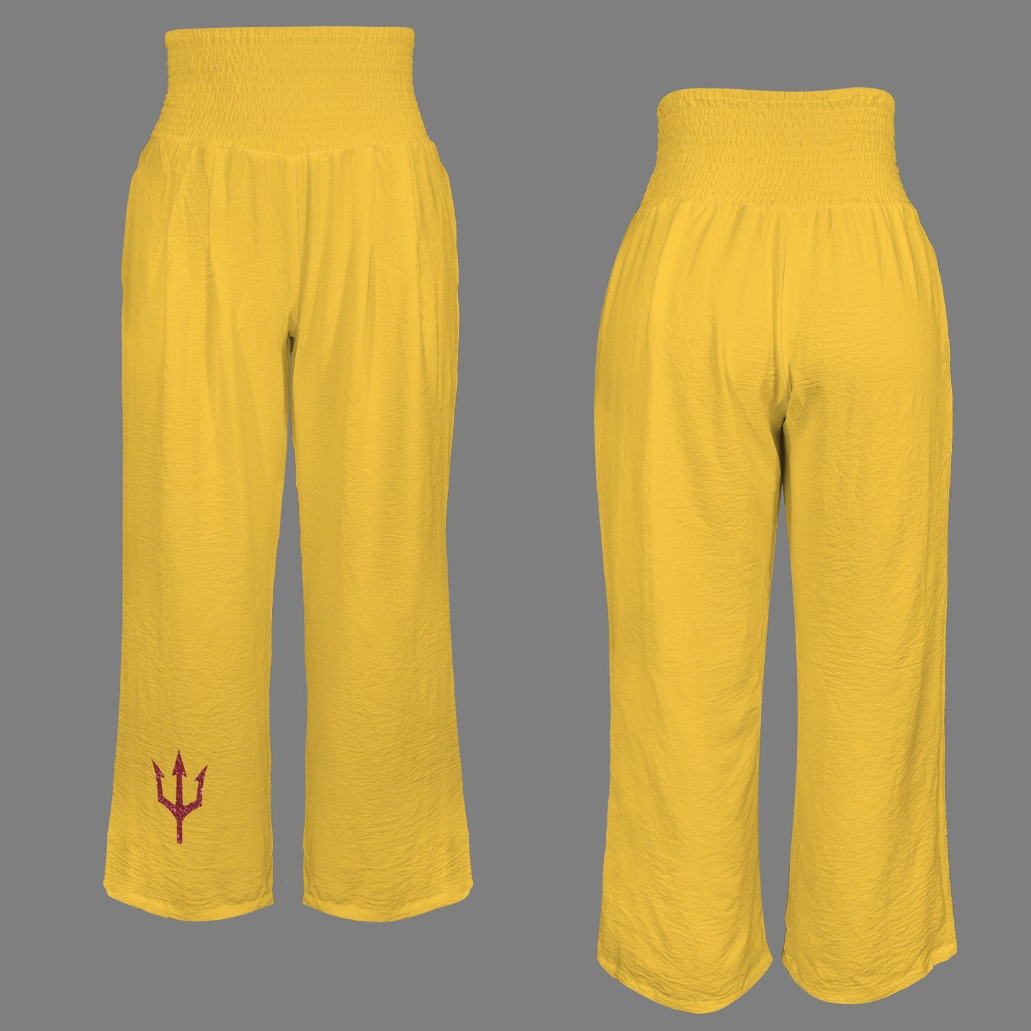 Glitter Trident Pants, Gold