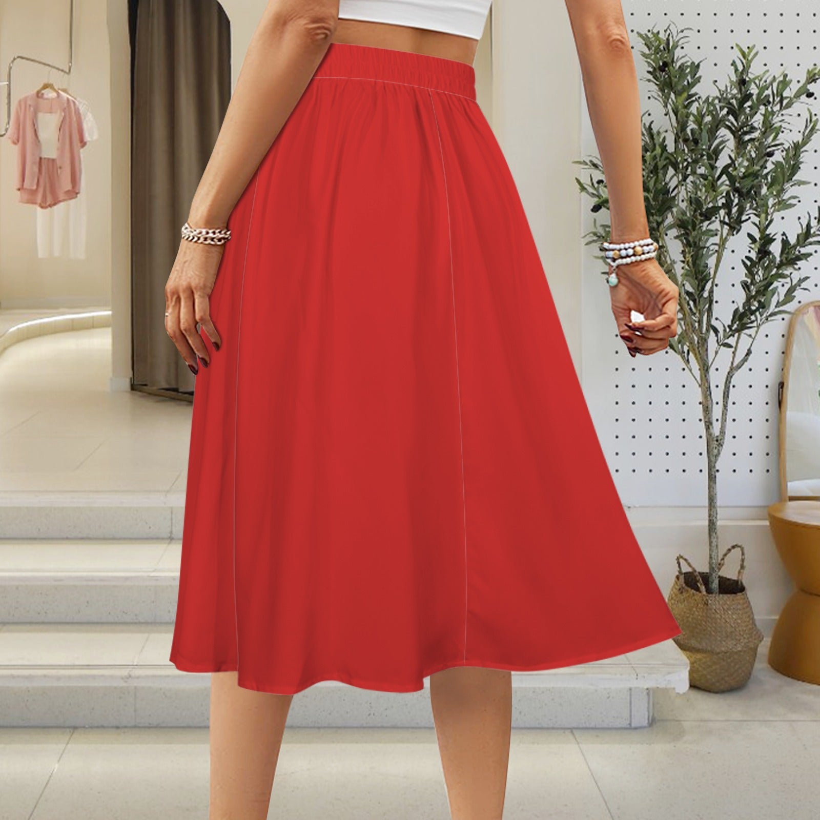 Cyclone Maxi Skirt, Cardinal