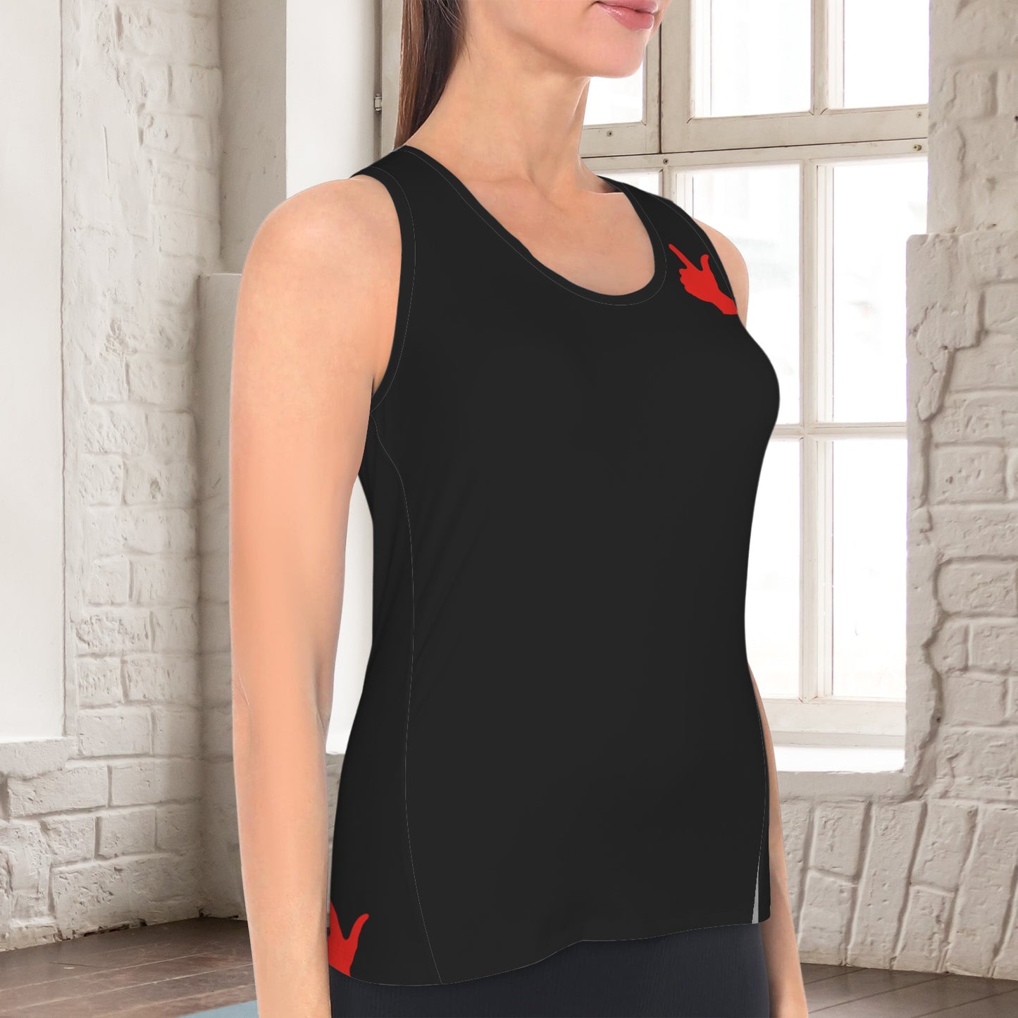 Black Guns Up Racerback Sports Top