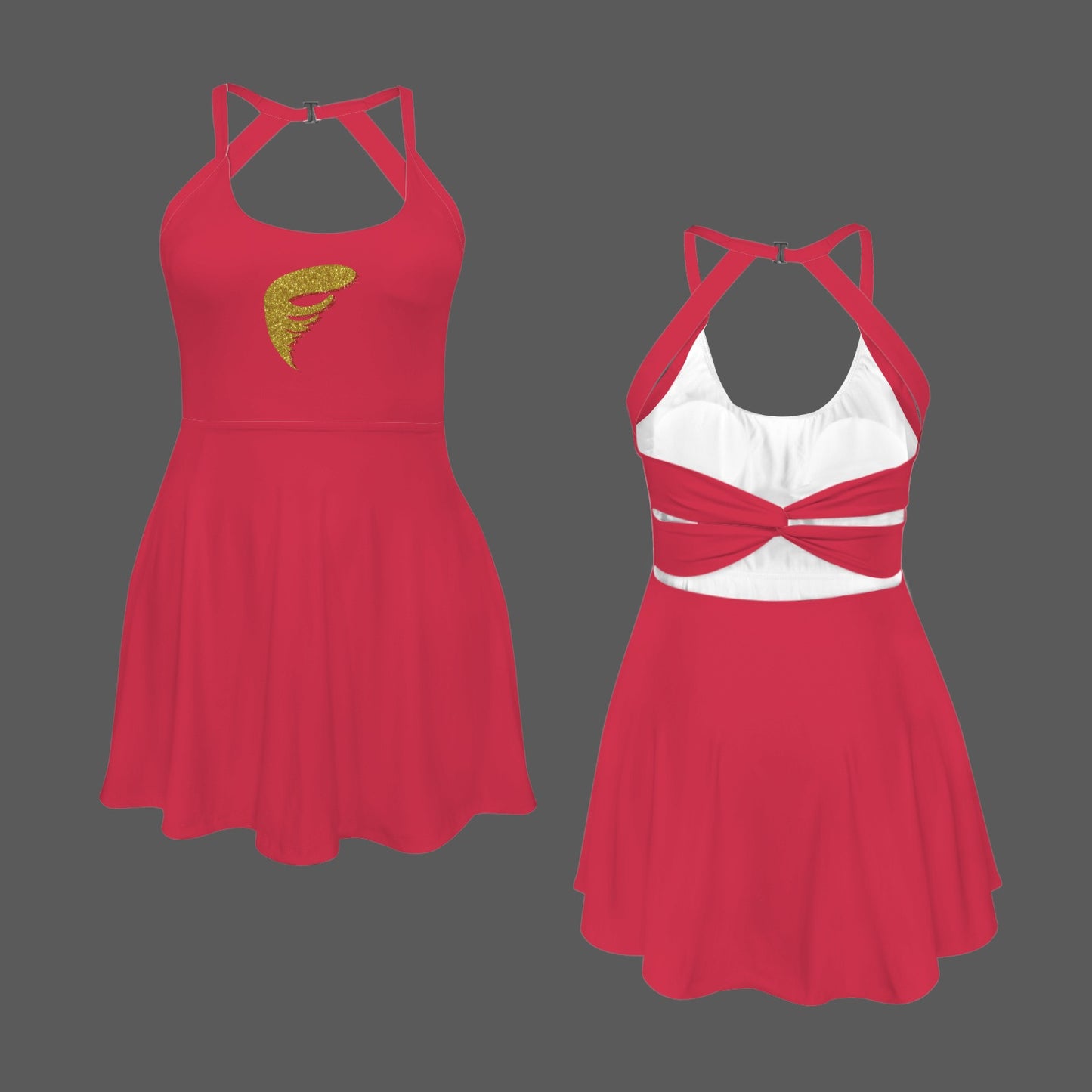 Glitter Cyclone Active Dress, Cardinal